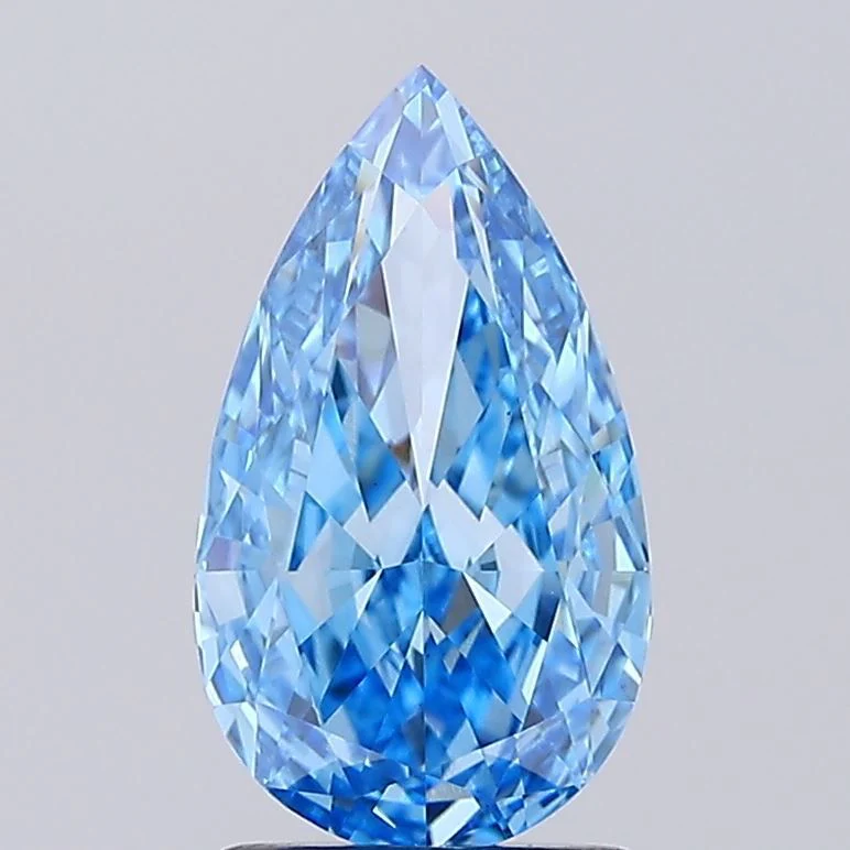 2.04 Carat Pear Cut Fancy Blue