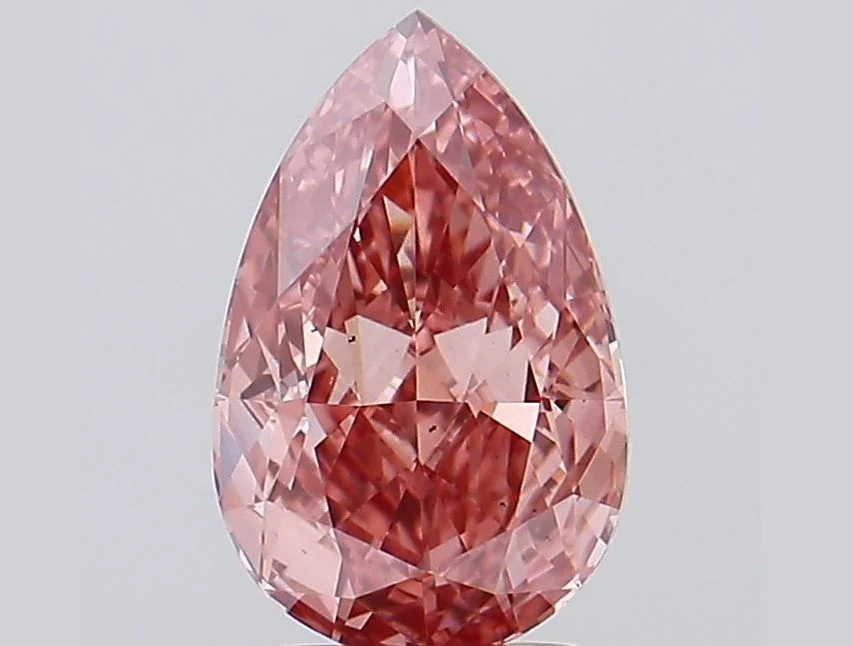 2.52 Carat Pear Cut Fancy Pink