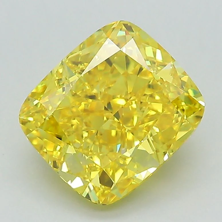 2.62 Carat Cushion Cut Fancy Yellow