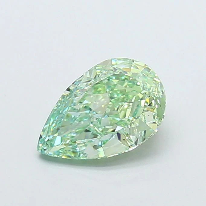 2.68 Carat Pear Cut Fancy Green