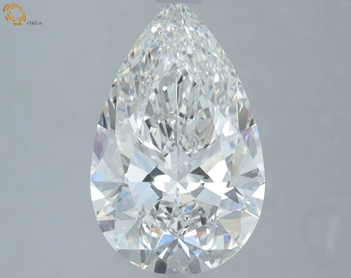 2.81 Carat F-VVS2 Pear Lab Diamond