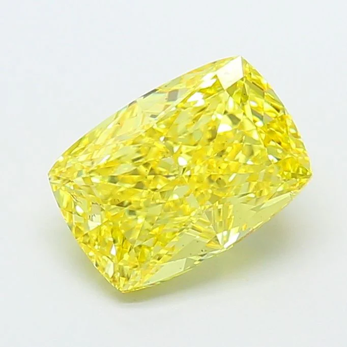3.00 Carat Cushion Cut Fancy Yellow