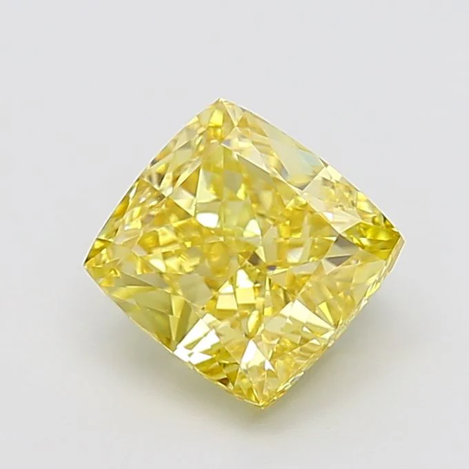 3.01 Carat Cushion Cut Fancy Yellow
