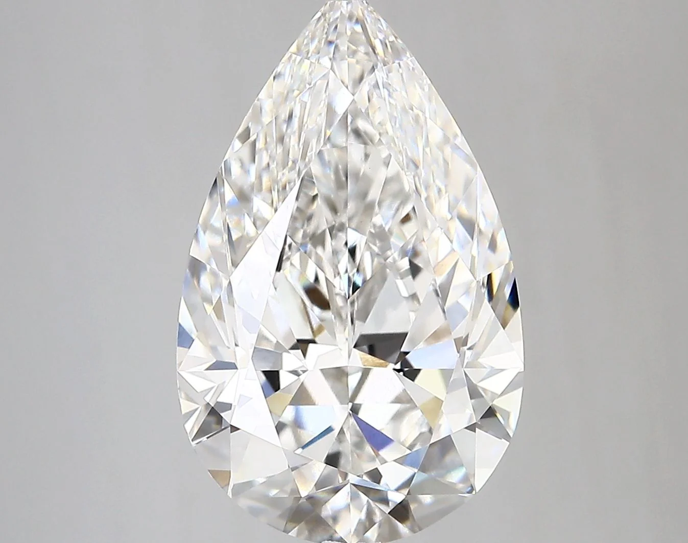 5.41 Carat D-VVS2 Pear Lab Diamond