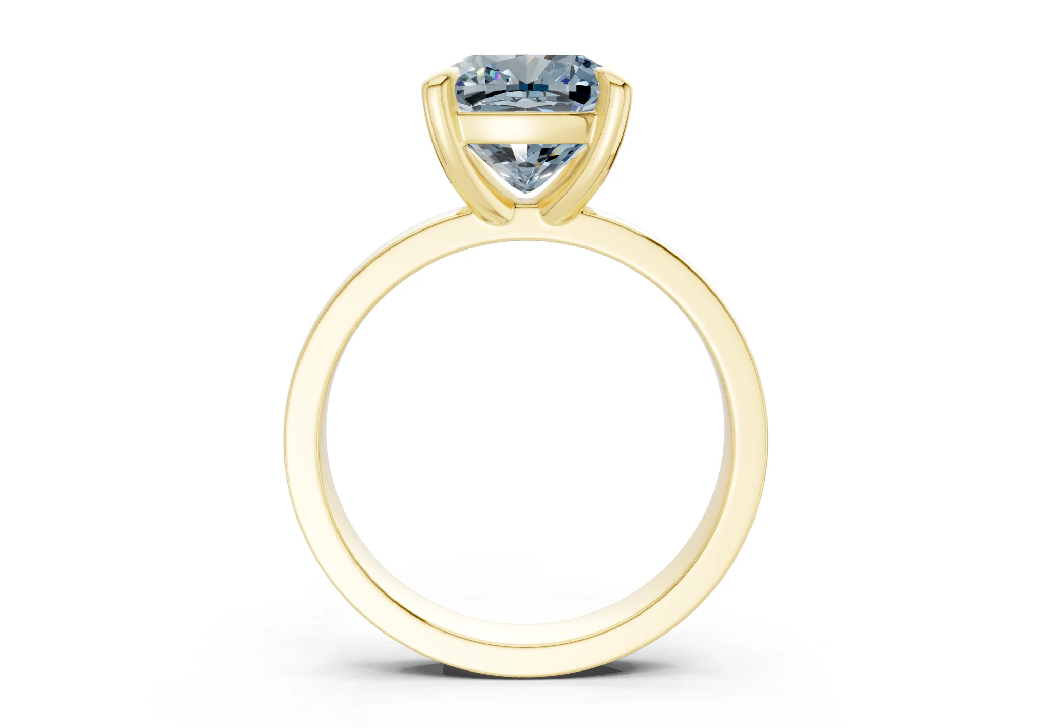 Aspen Blue Diamond Solitaire Cushion Squareuare Cut 3mm Engagement Ring - Image 2