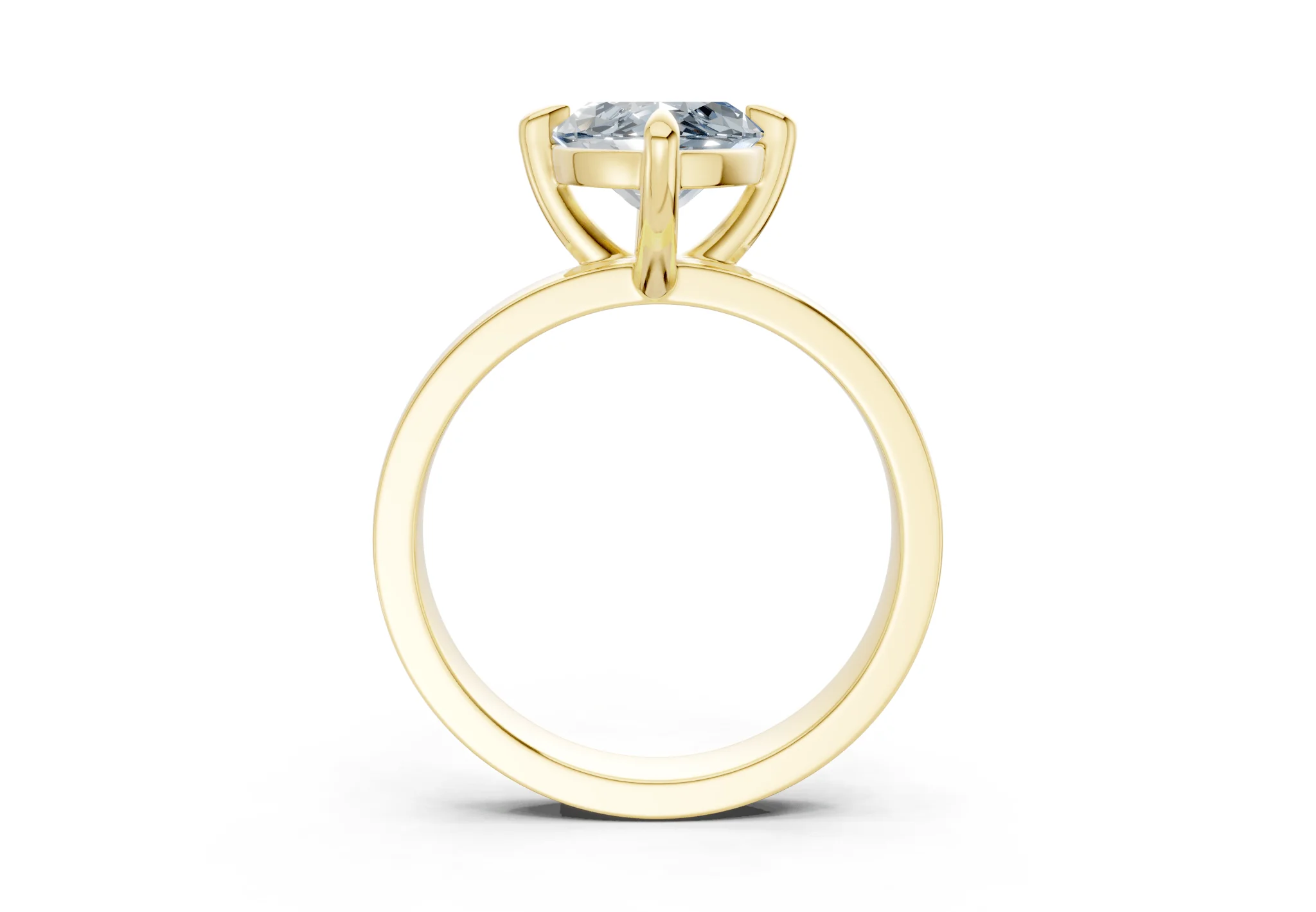Aspen Blue Diamond Solitaire Marquise Cut 3mm Engagement Ring - Image 2
