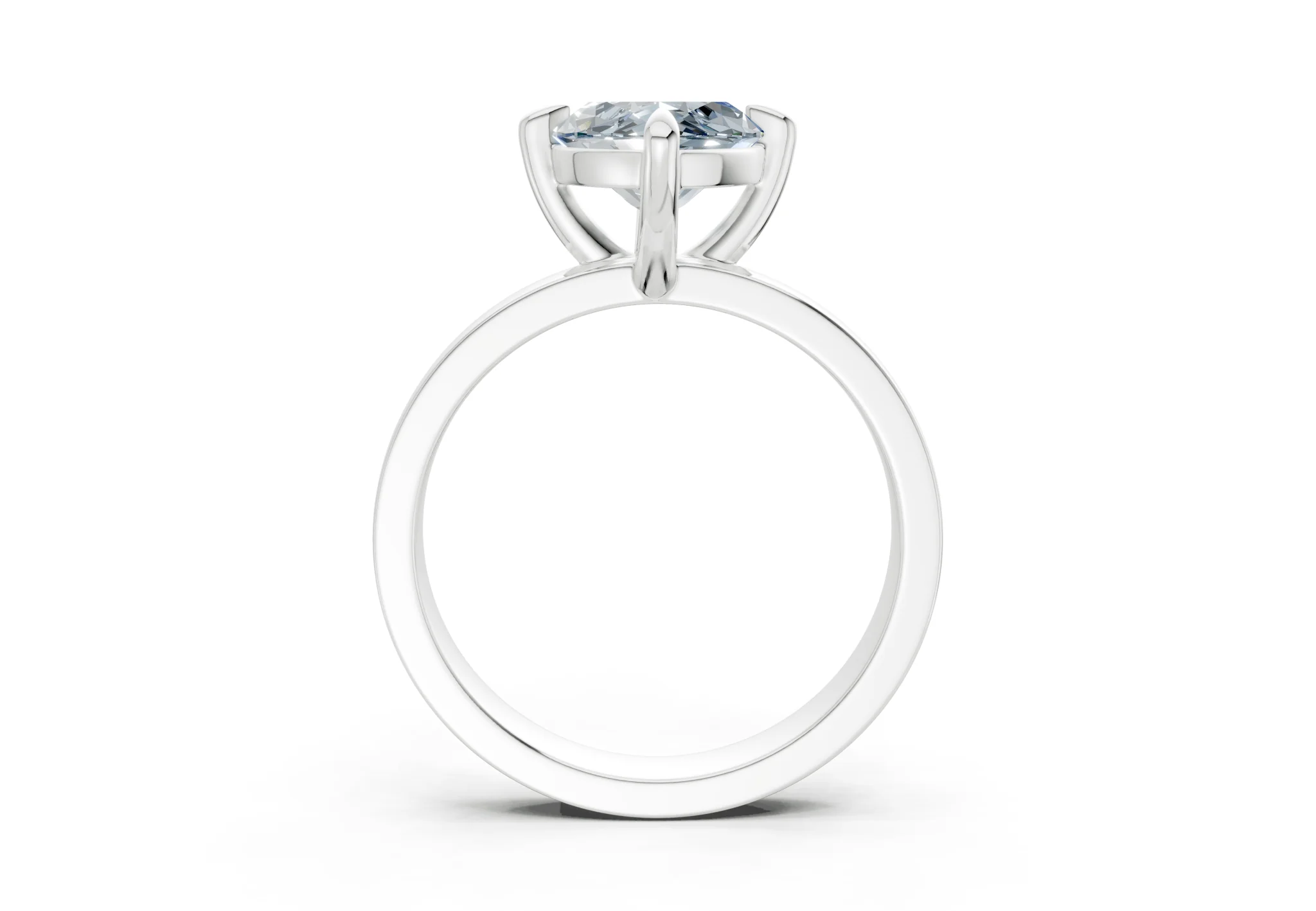Aspen Blue Diamond Solitaire Marquise Cut 3mm Engagement Ring - Image 8