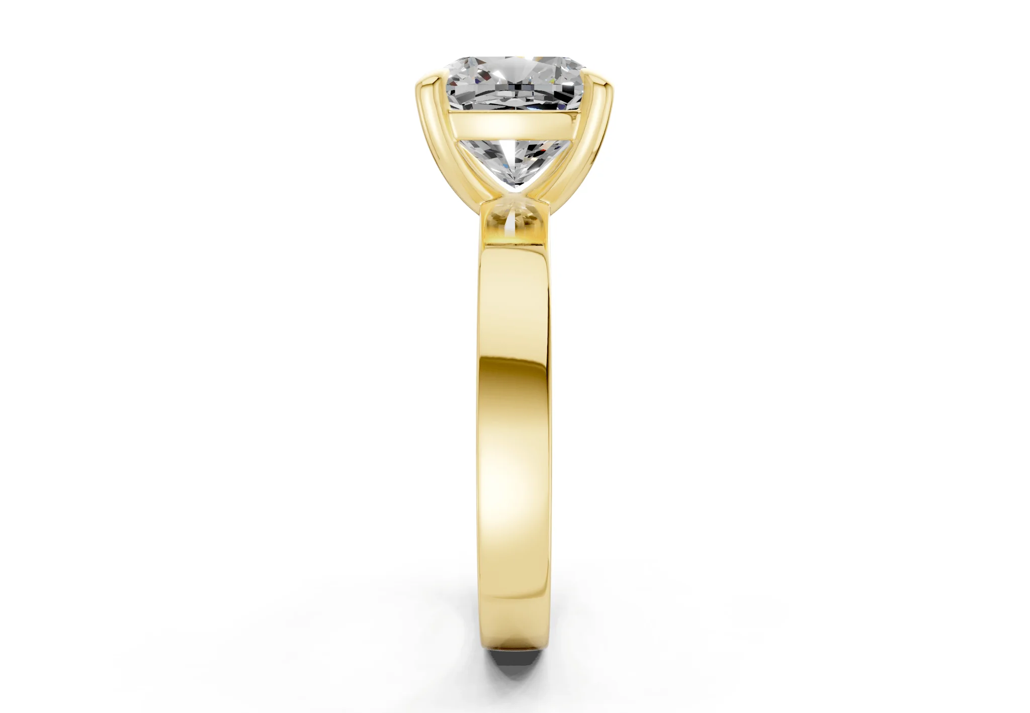 Aspen Diamond Solitaire Cushion Squareuare Cut 3mm Engagement Ring - Image 3