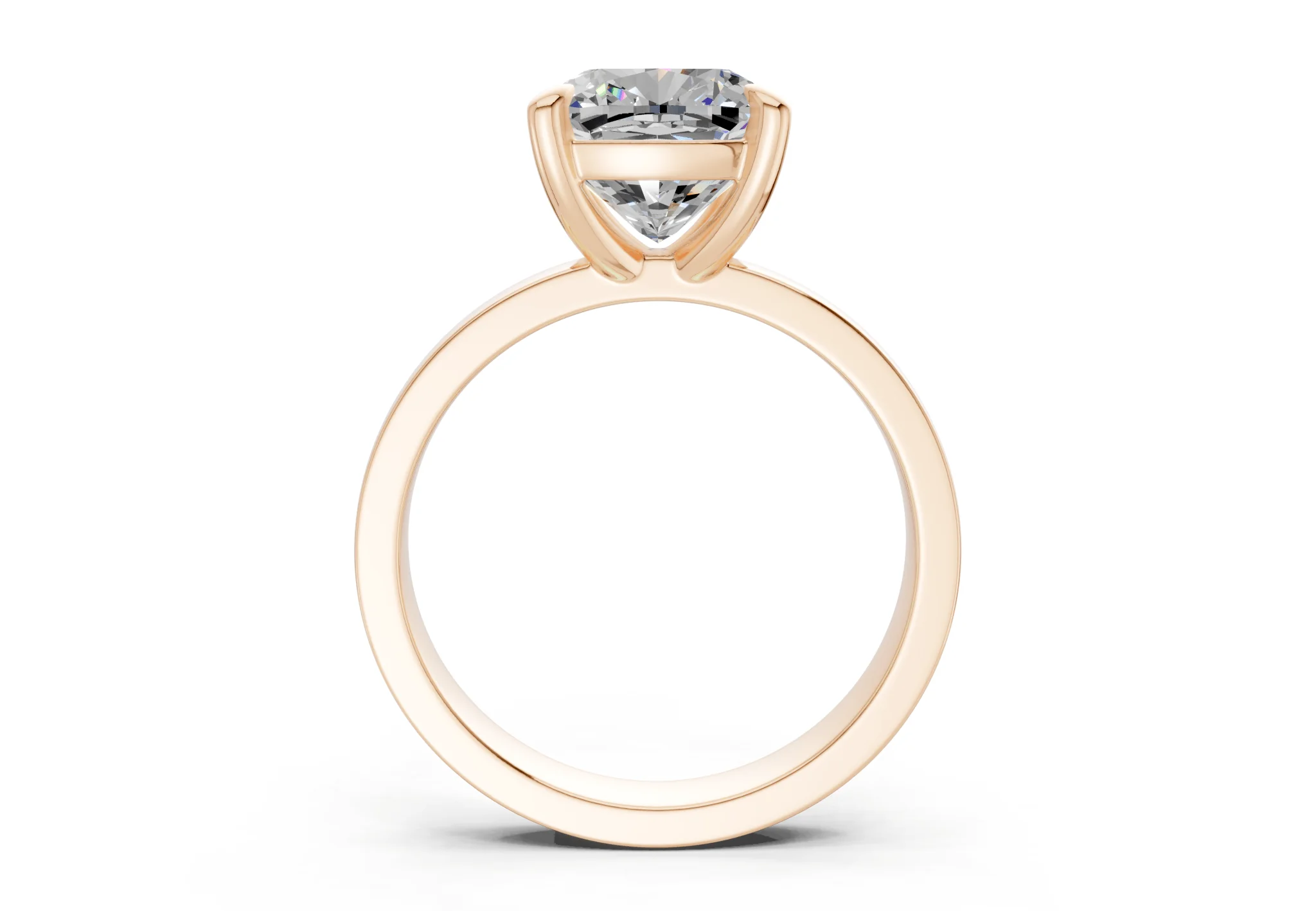 Aspen Diamond Solitaire Cushion Squareuare Cut 3mm Engagement Ring - Image 5