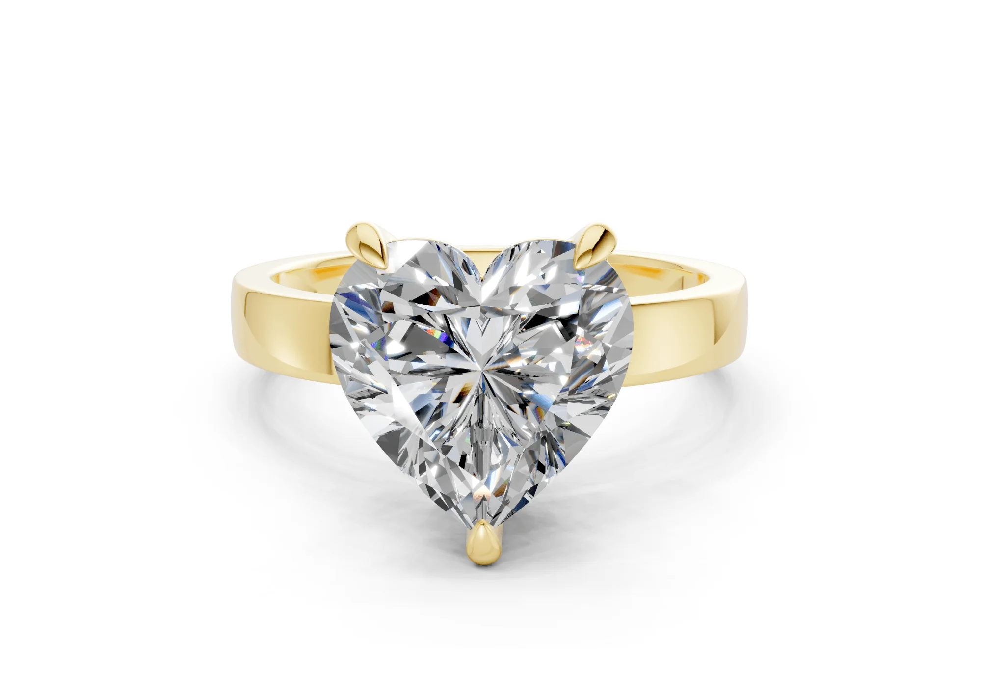 Aspen Diamond Solitaire Heart Cut 3mm Engagement Ring
