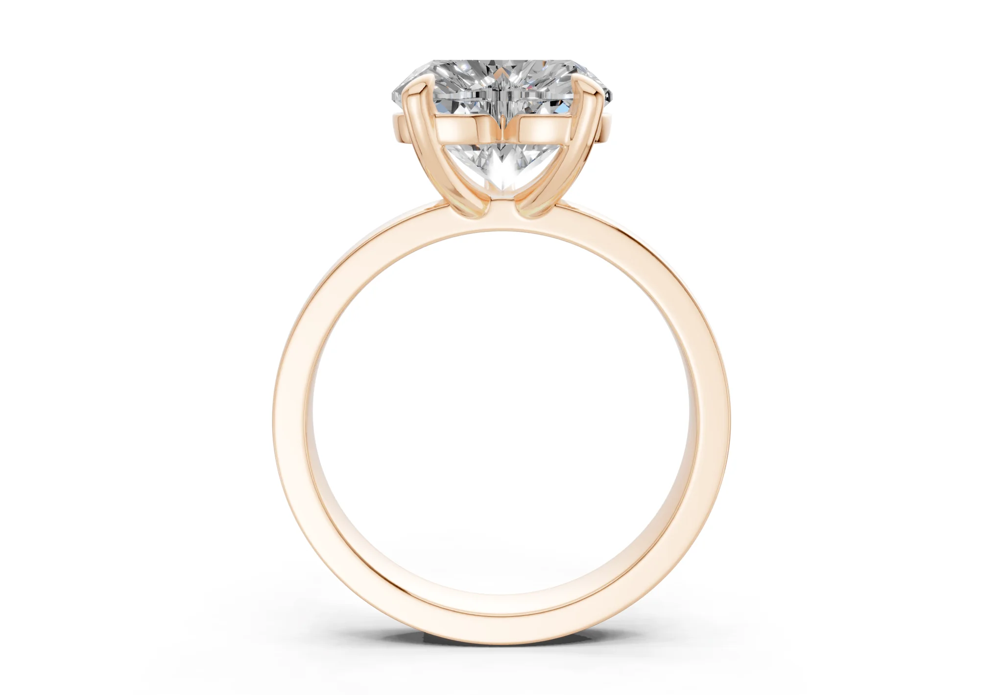 Aspen Diamond Solitaire Heart Cut 3mm Engagement Ring - Image 5
