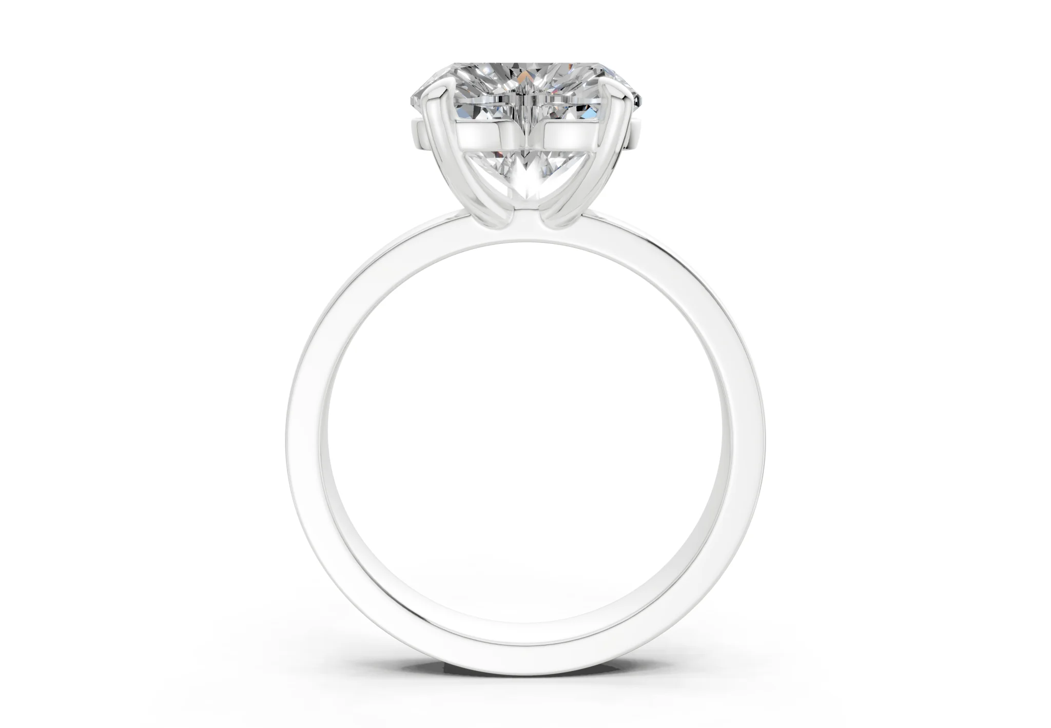 Aspen Diamond Solitaire Heart Cut 3mm Engagement Ring - Image 8