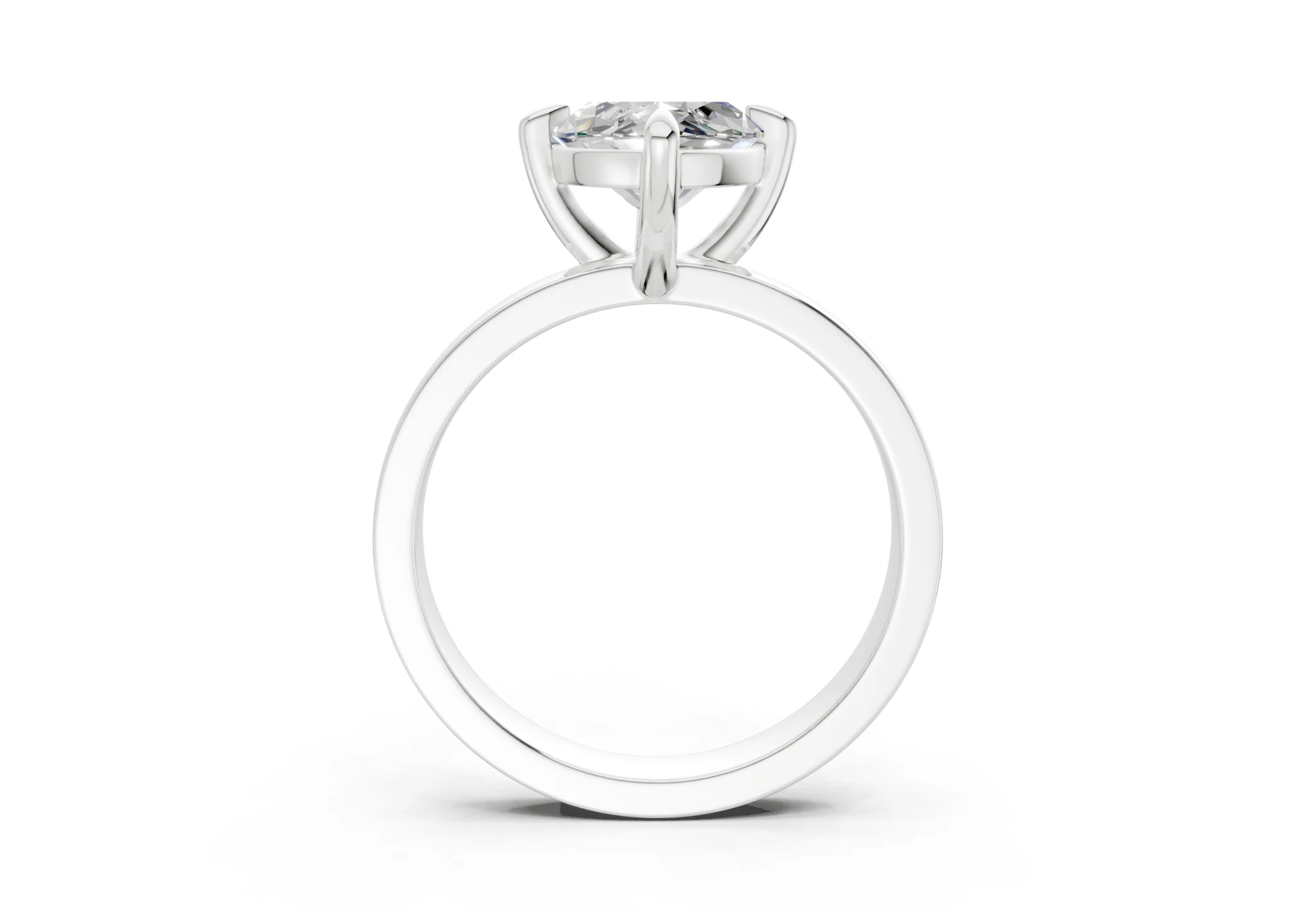 Aspen Diamond Solitaire Marquise Cut 3mm Engagement Ring - Image 8
