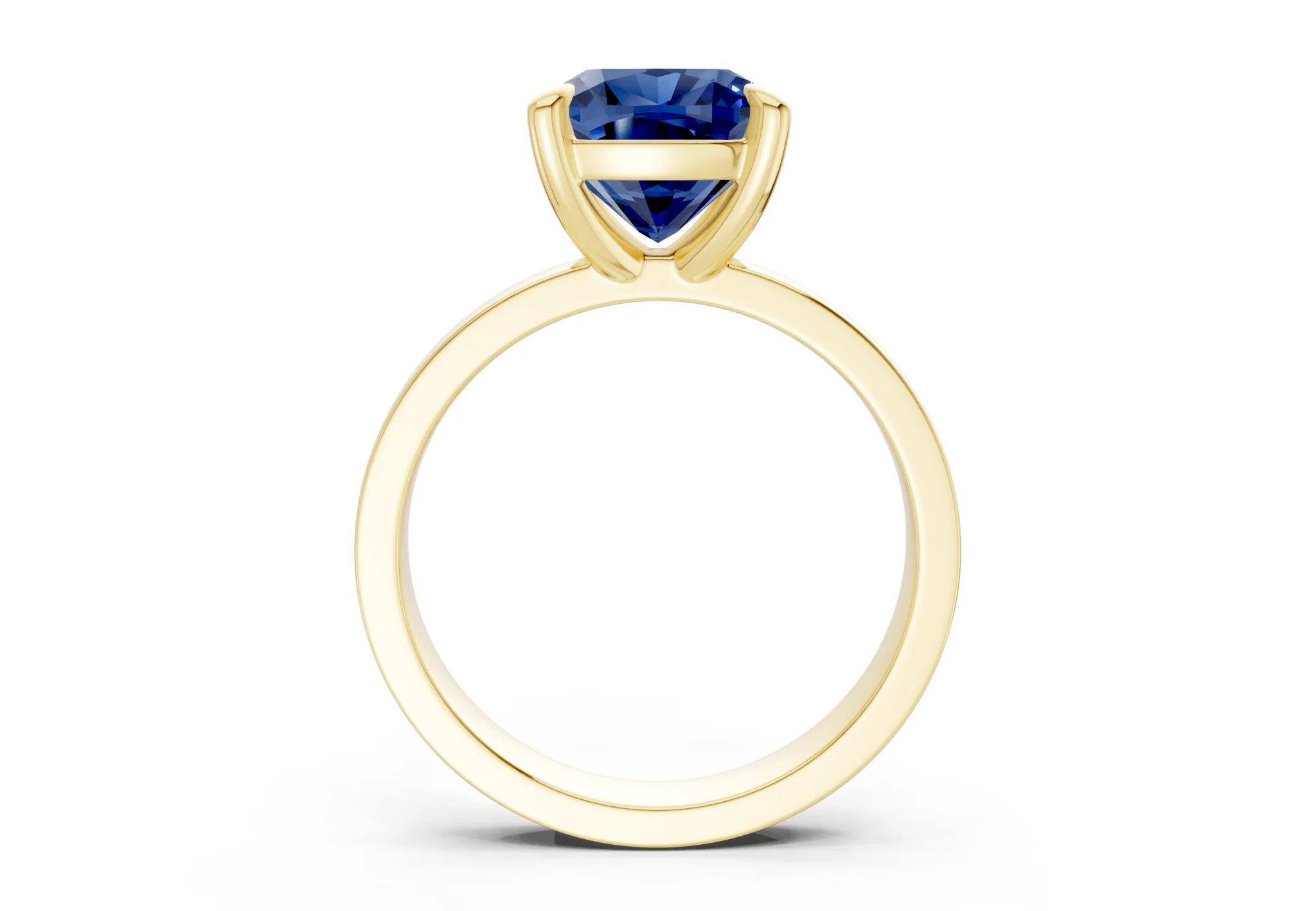 Aspen Sapphire Gemstone Solitaire Cushion Squareuare Cut 3mm Engagement Ring - Image 2