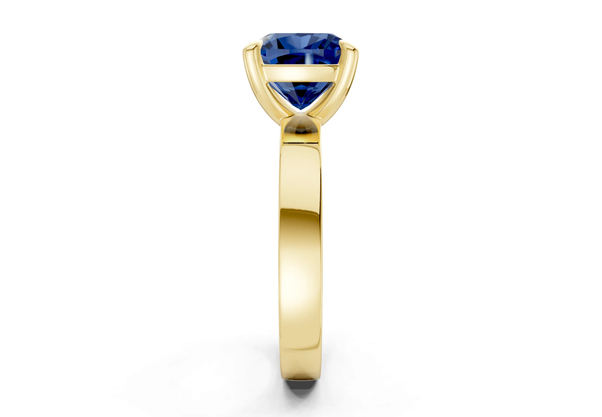 Aspen Sapphire Gemstone Solitaire Cushion Squareuare Cut 3mm Engagement Ring - Image 3