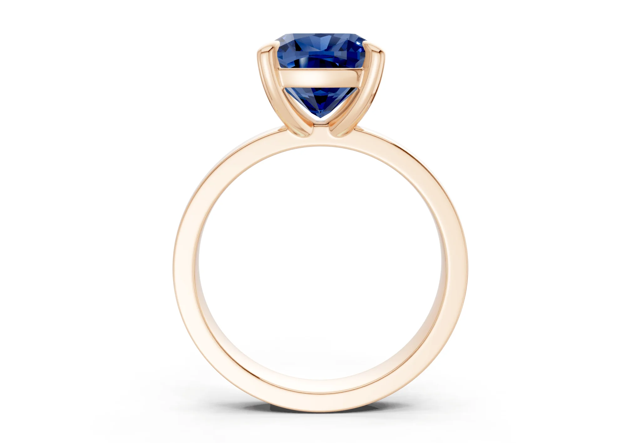 Aspen Sapphire Gemstone Solitaire Cushion Squareuare Cut 3mm Engagement Ring - Image 5