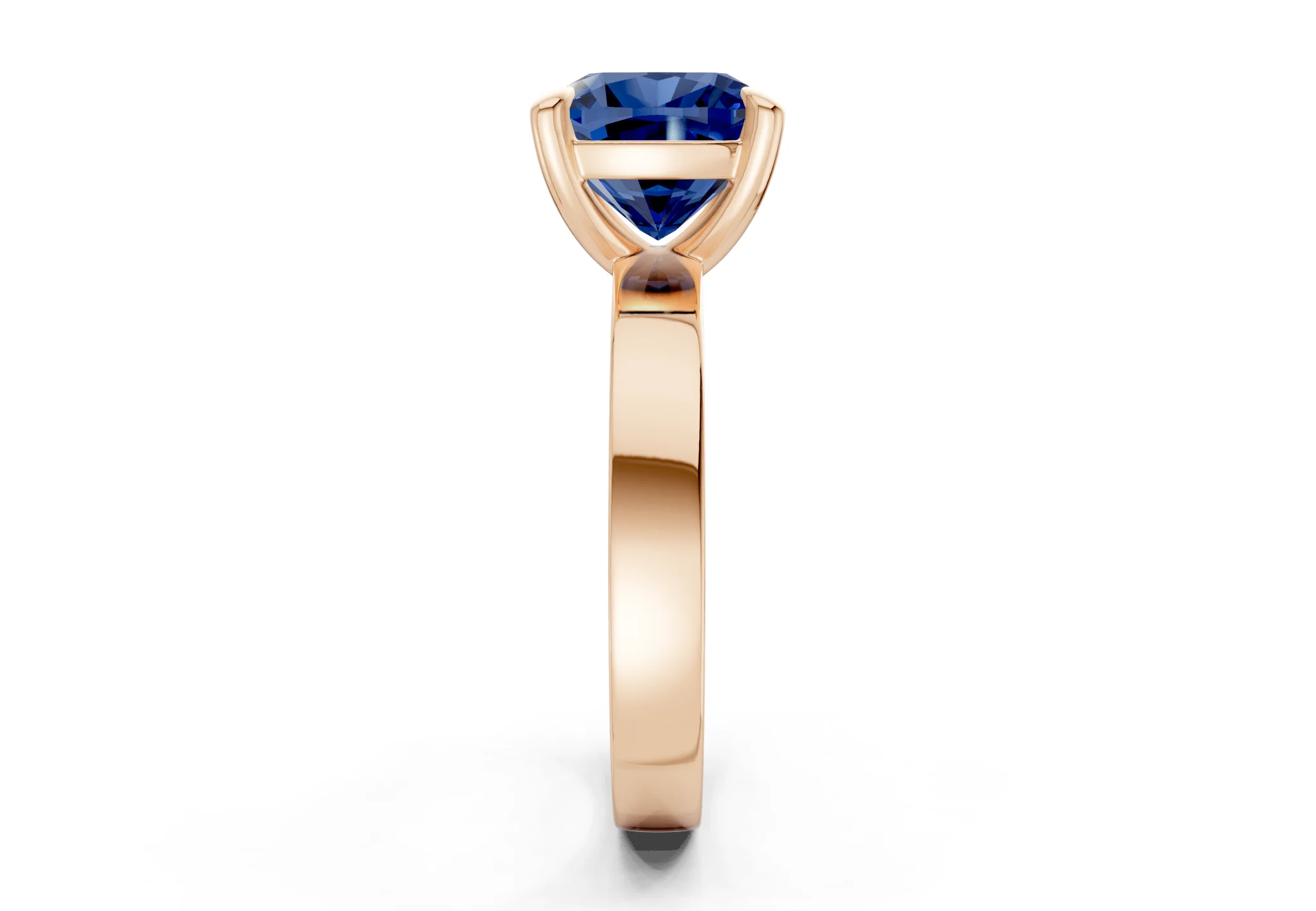 Aspen Sapphire Gemstone Solitaire Cushion Squareuare Cut 3mm Engagement Ring - Image 6