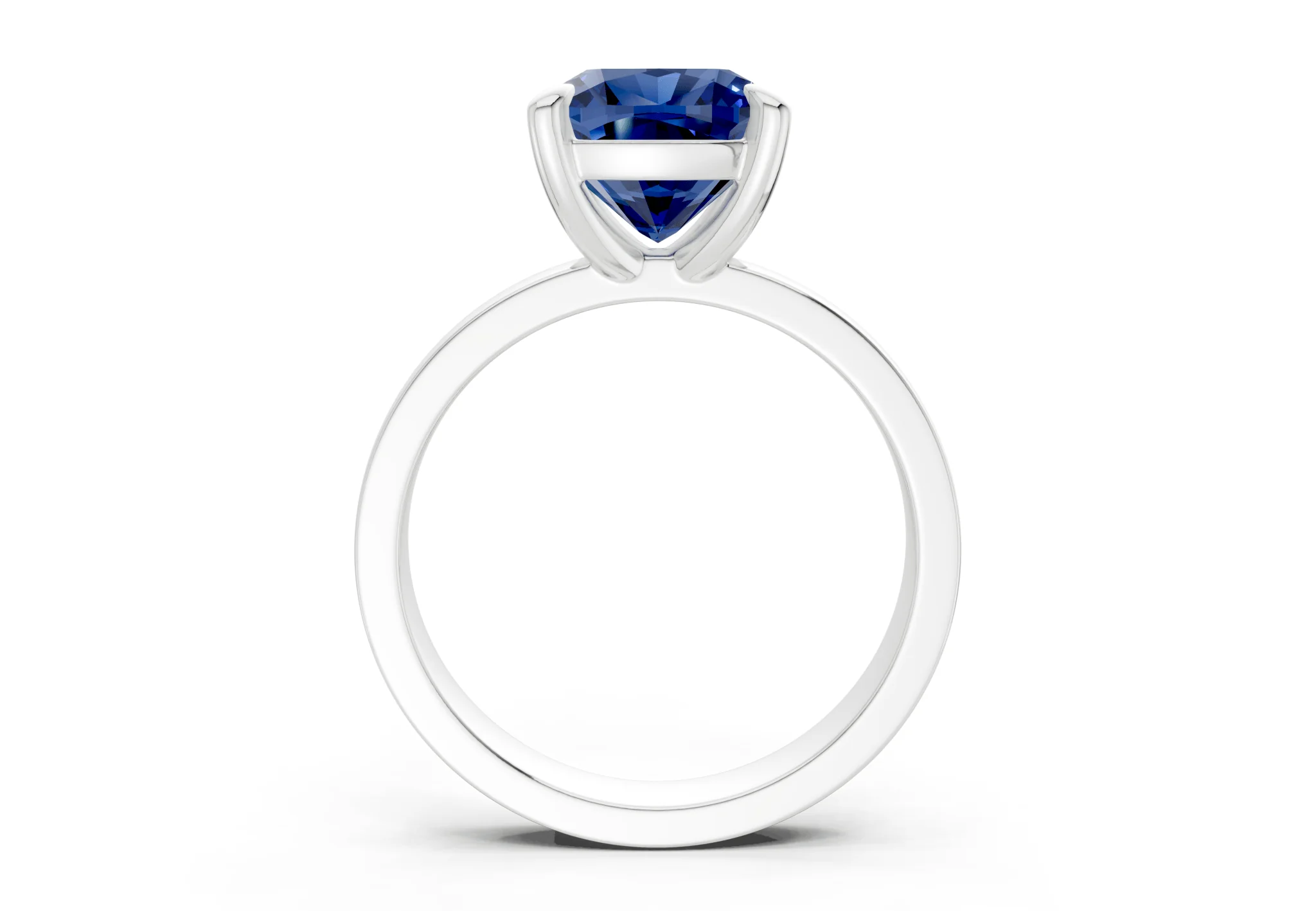 Aspen Sapphire Gemstone Solitaire Cushion Squareuare Cut 3mm Engagement Ring - Image 8