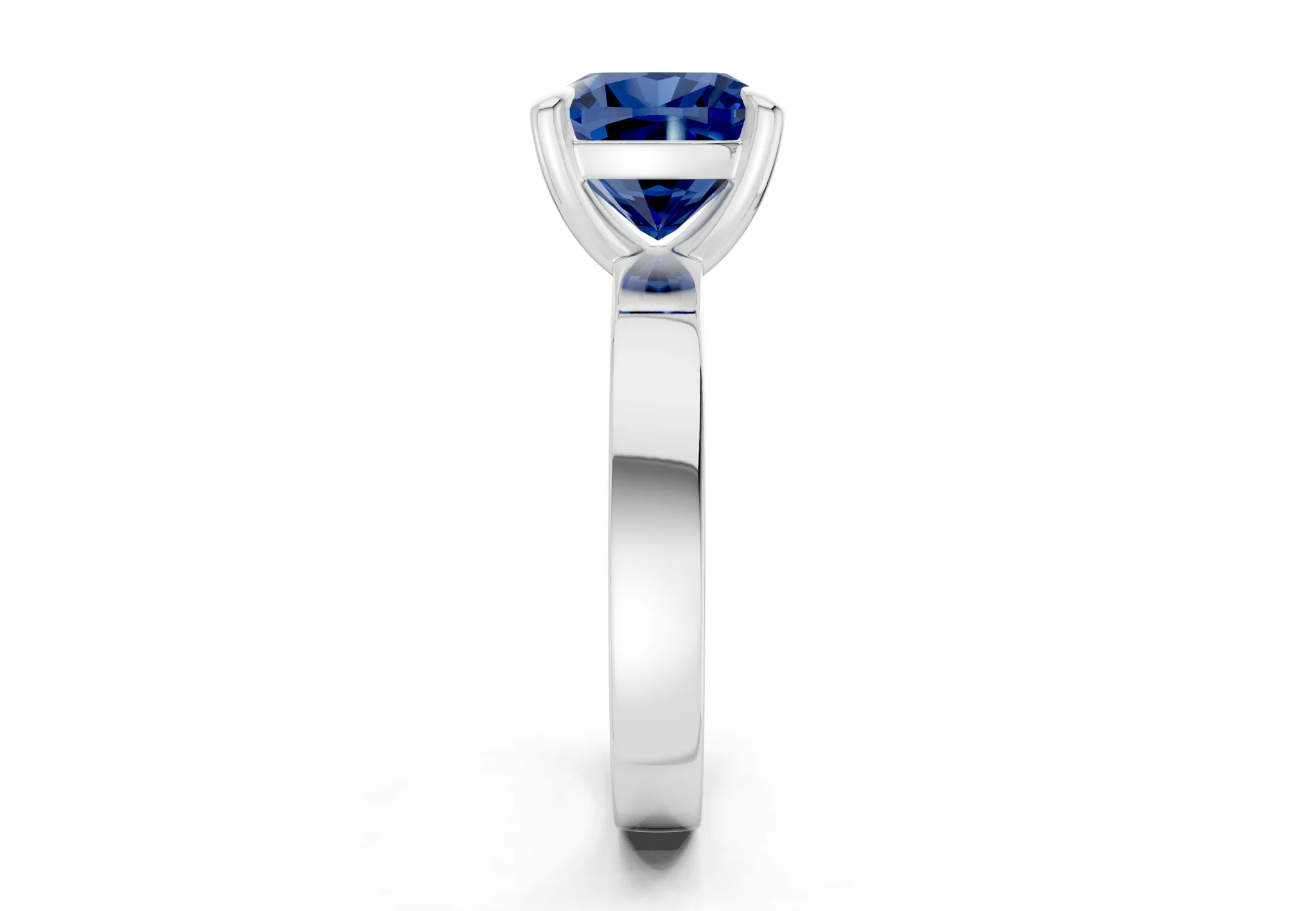 Aspen Sapphire Gemstone Solitaire Cushion Squareuare Cut 3mm Engagement Ring - Image 9