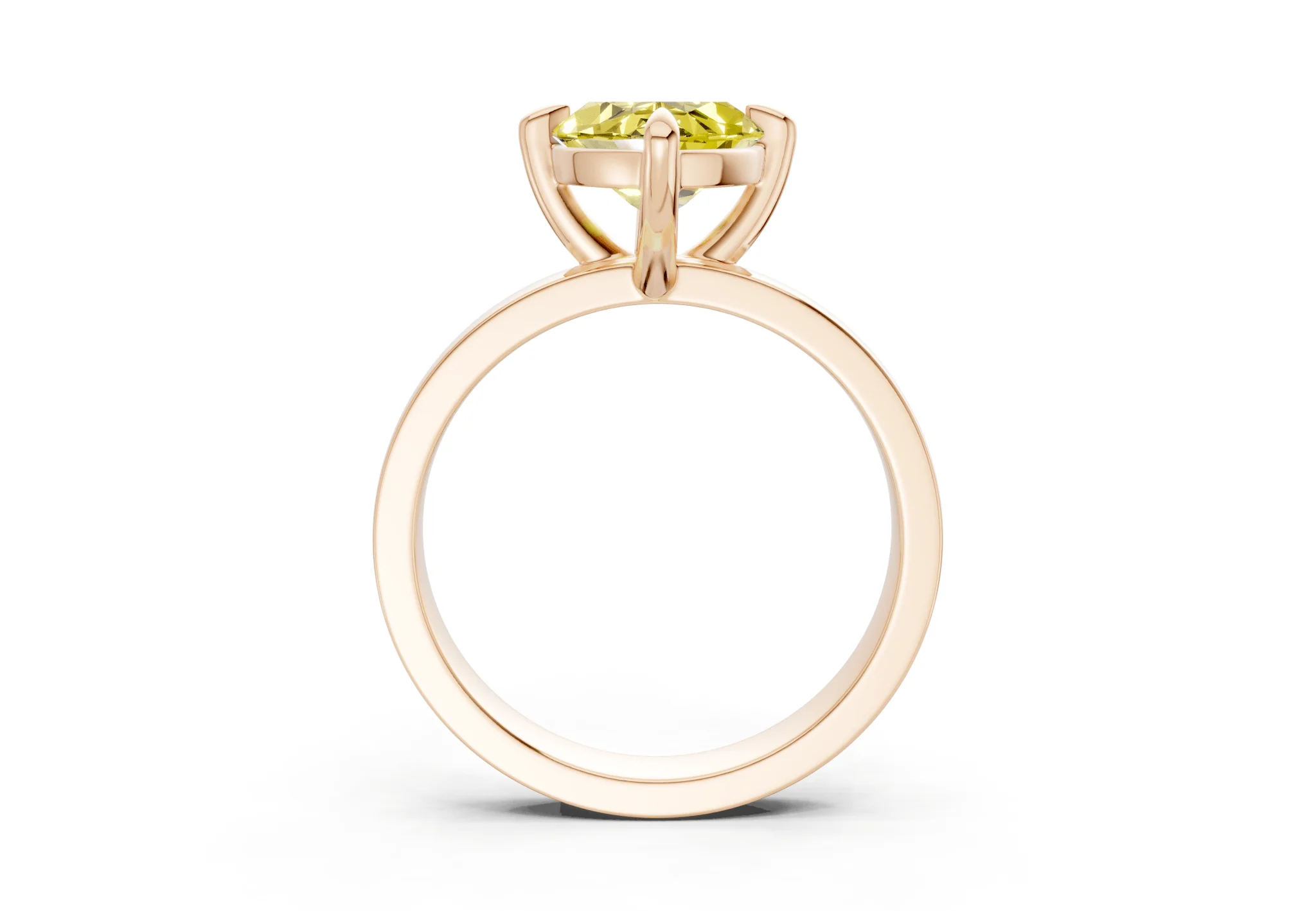 Aspen Yellow Diamond Solitaire Marquise Cut 3mm Engagement Ring - Image 5