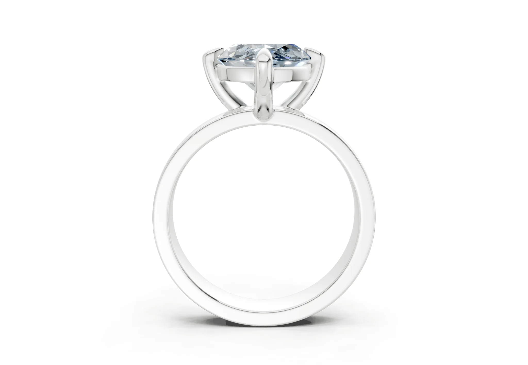 Cascade Blue Diamond Solitaire Marquise Cut 4mm Engagement Ring - Image 8
