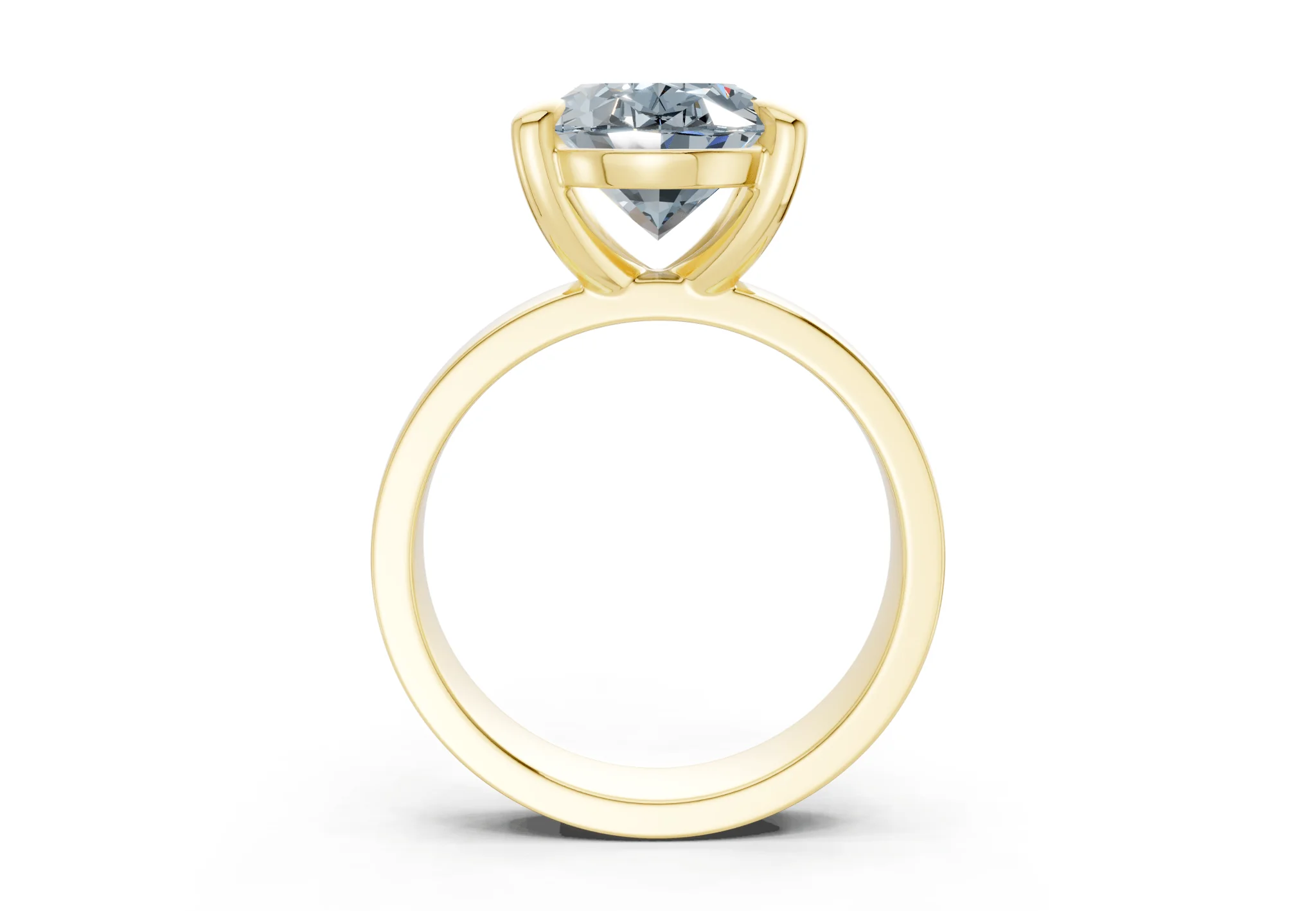 Cascade Blue Diamond Solitaire Oval Cut 4mm Engagement Ring - Image 2