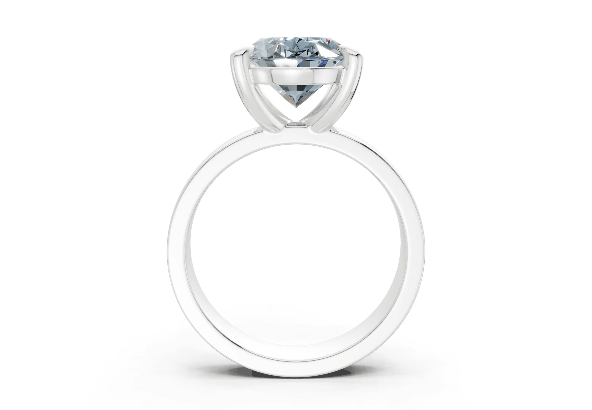 Cascade Blue Diamond Solitaire Oval Cut 4mm Engagement Ring - Image 8