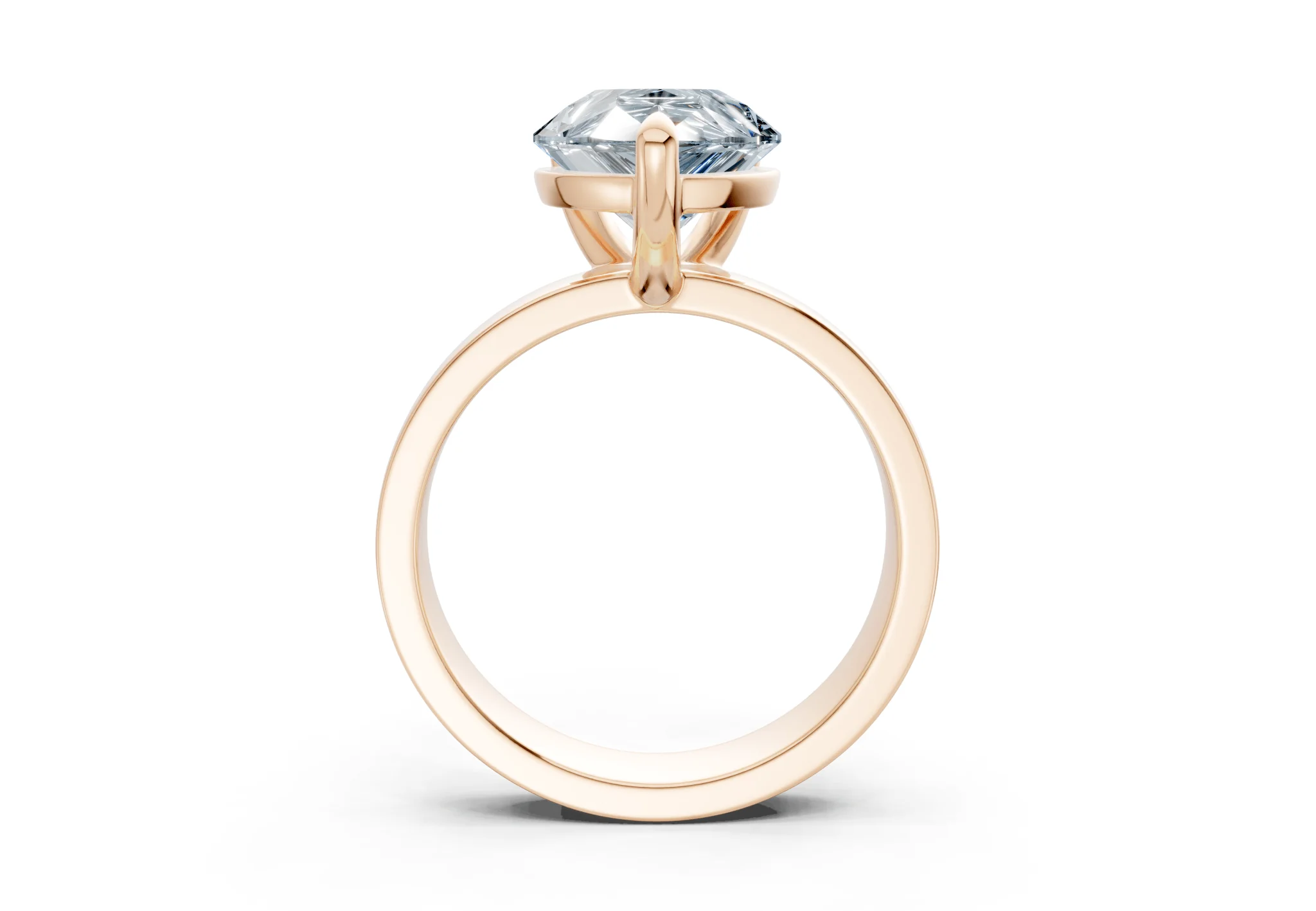 Cascade Blue Diamond Solitaire Pear Cut 4mm Engagement Ring - Image 5