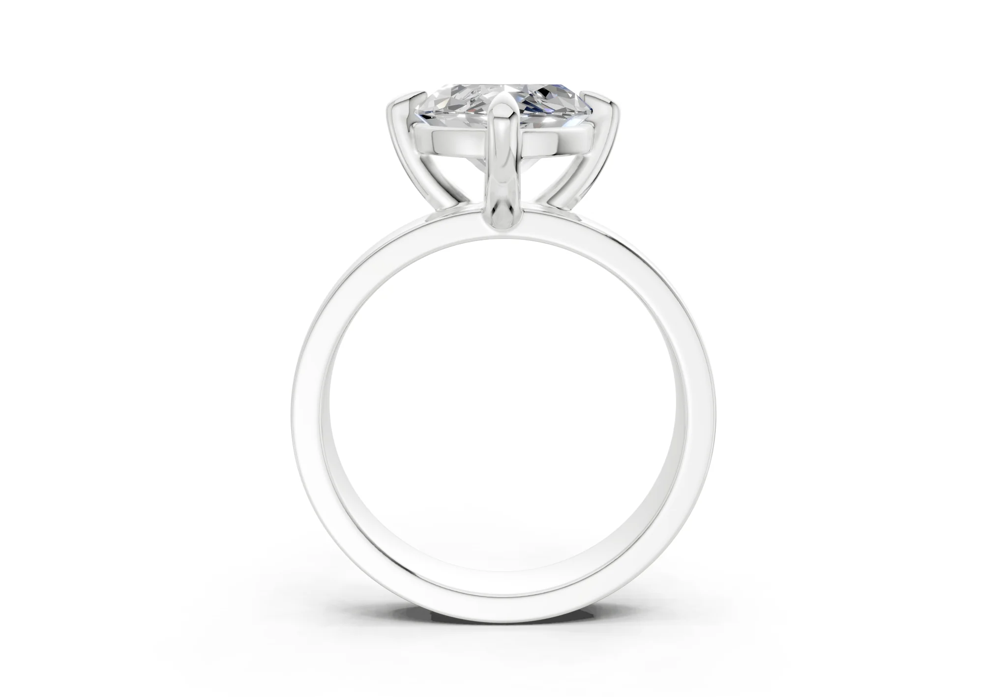 Cascade Diamond Solitaire Marquise Cut 4mm Engagement Ring - Image 8