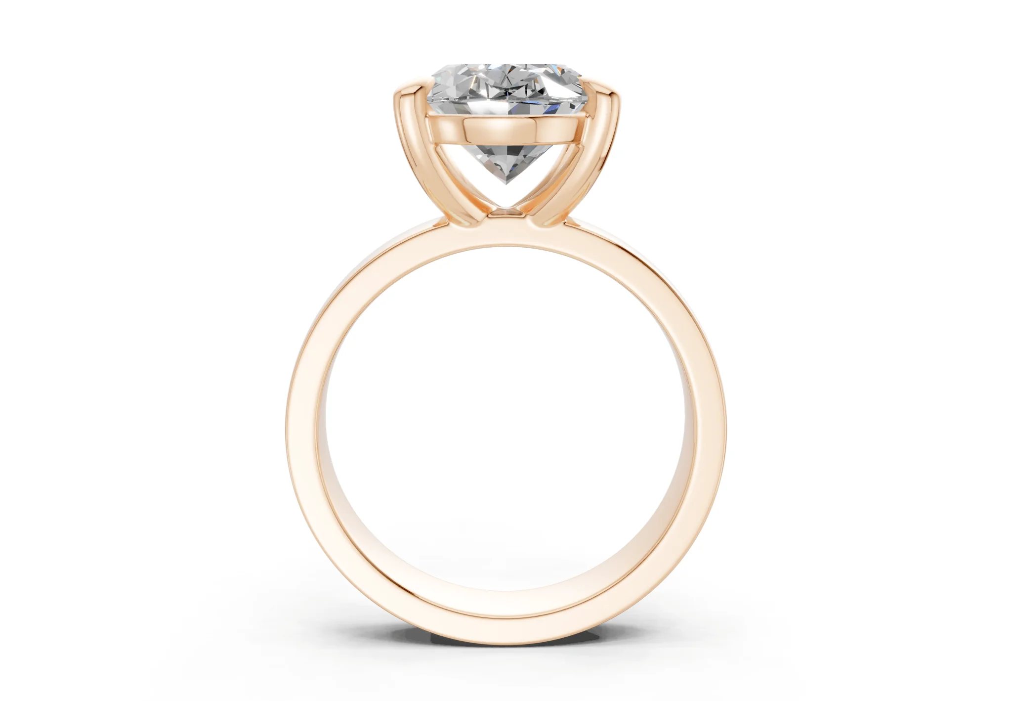 Cascade Diamond Solitaire Oval Cut 4mm Engagement Ring - Image 5
