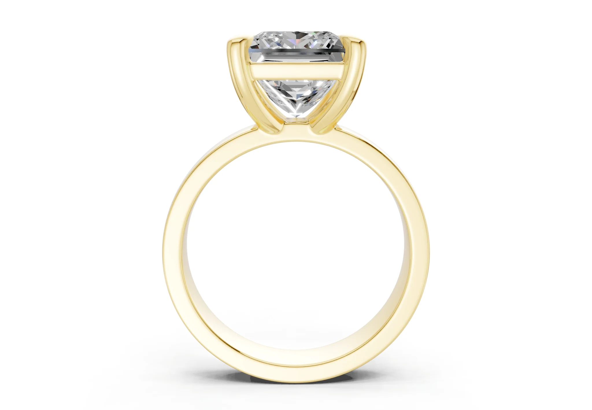 Cascade Diamond Solitaire Princess Cut 4mm Engagement Ring - Image 2