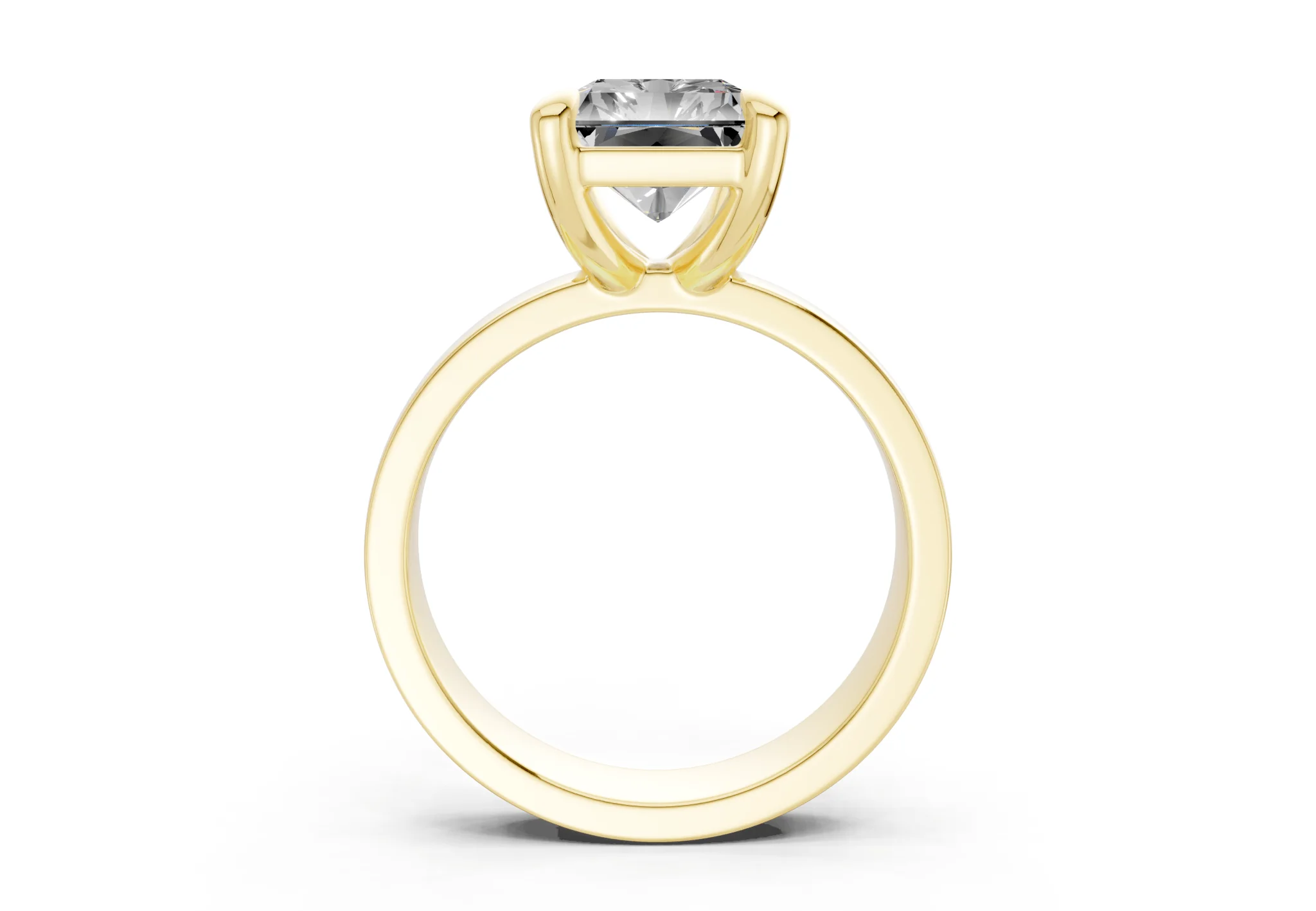 Cascade Diamond Solitaire Radiant Cut 4mm Engagement Ring - Image 2