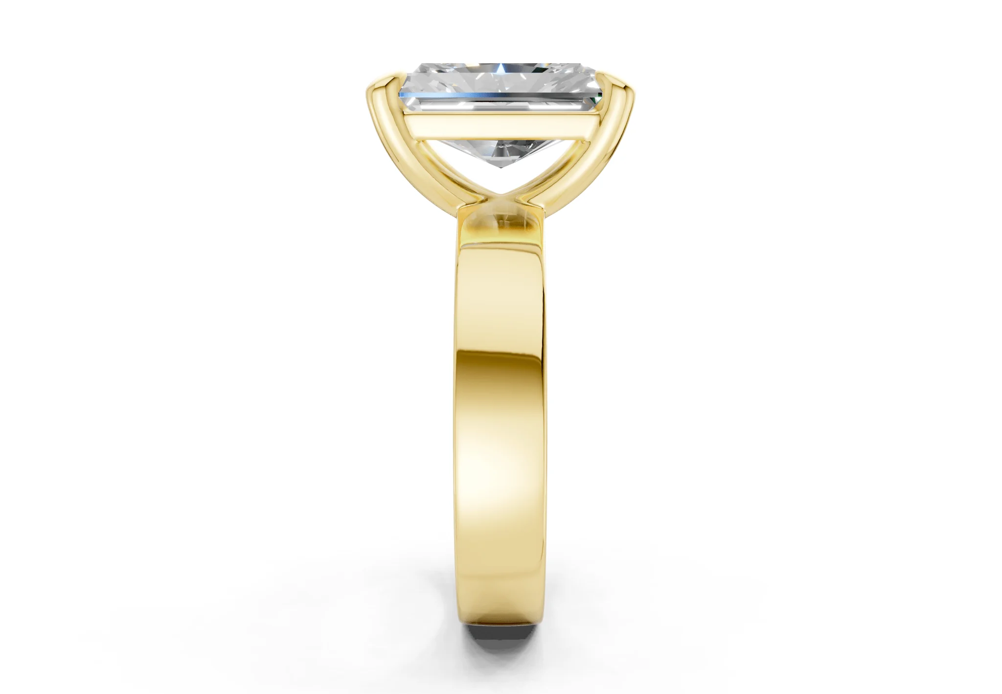 Cascade Diamond Solitaire Radiant Cut 4mm Engagement Ring - Image 3