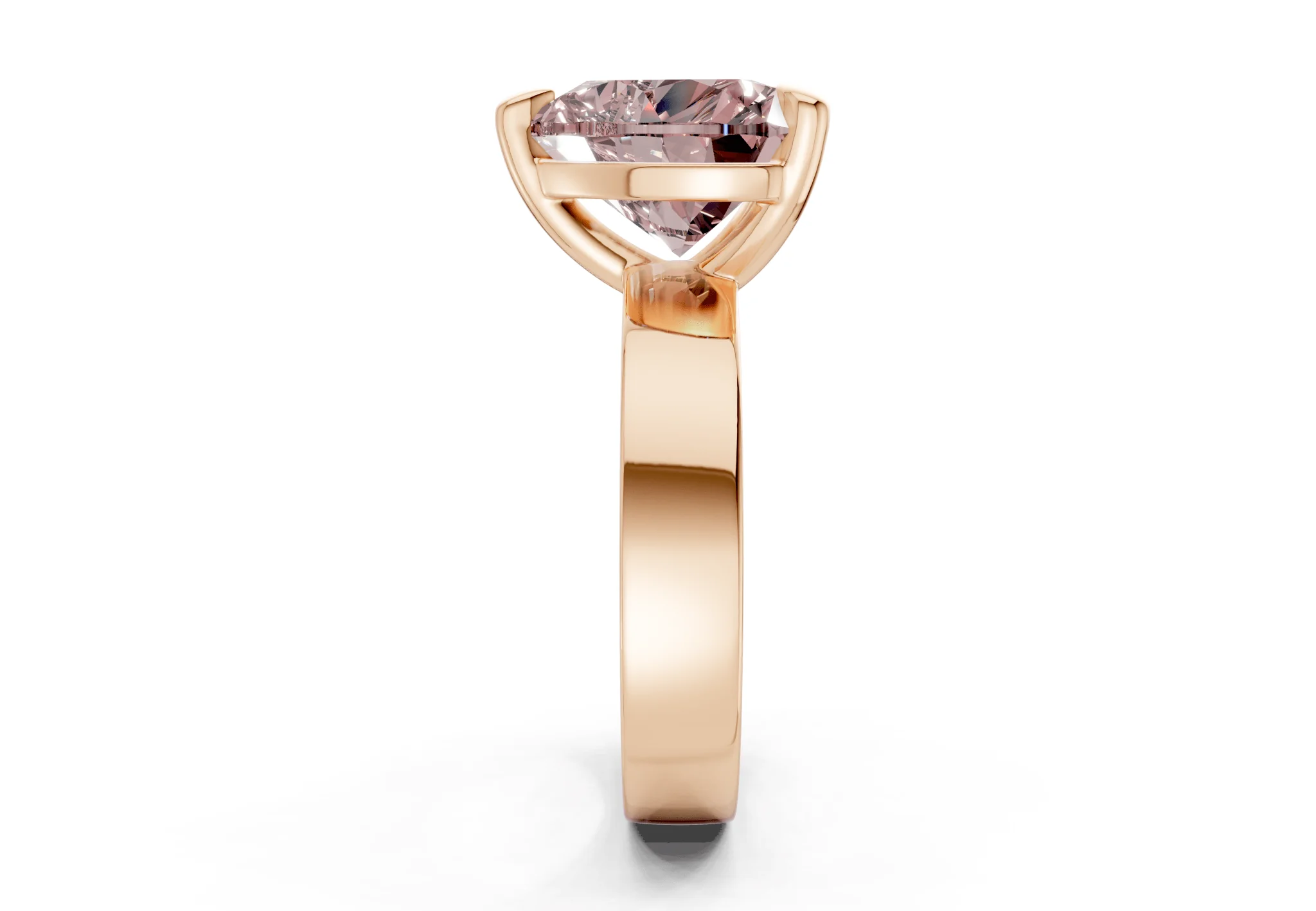 Cascade Pink Diamond Solitaire Heart Cut 4mm Engagement Ring - Image 6