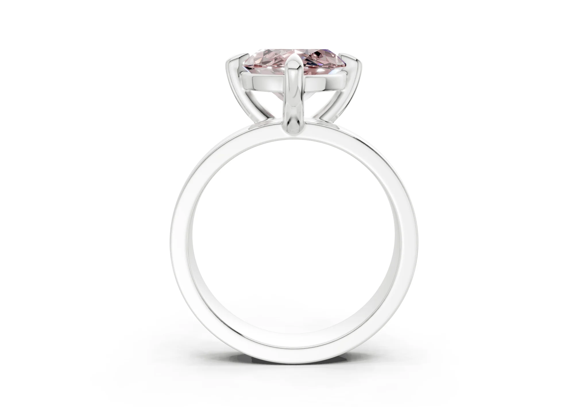 Cascade Pink Diamond Solitaire Marquise Cut 4mm Engagement Ring - Image 8