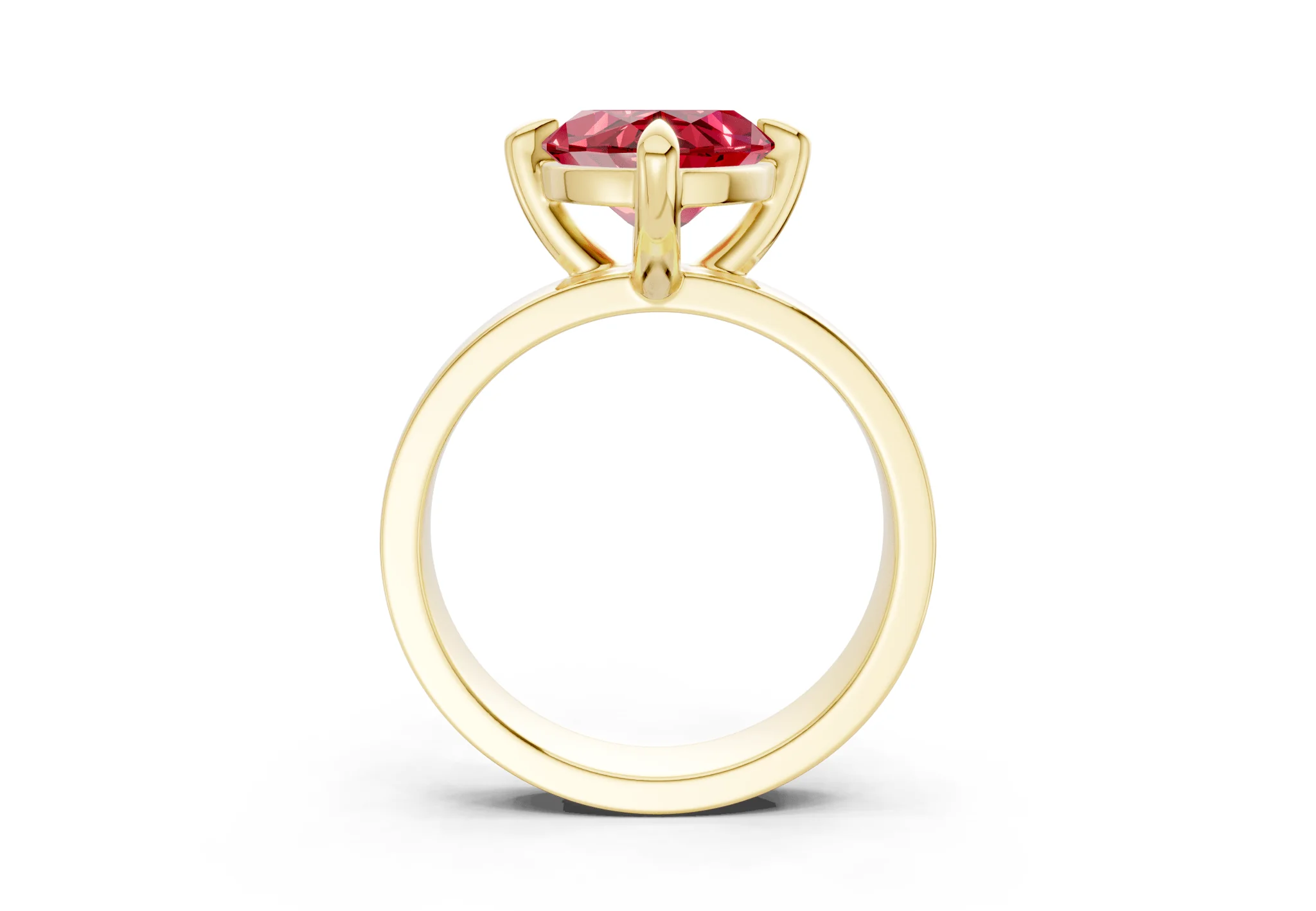 Cascade Ruby Gemstone Solitaire Marquise Cut 4mm Engagement Ring - Image 2