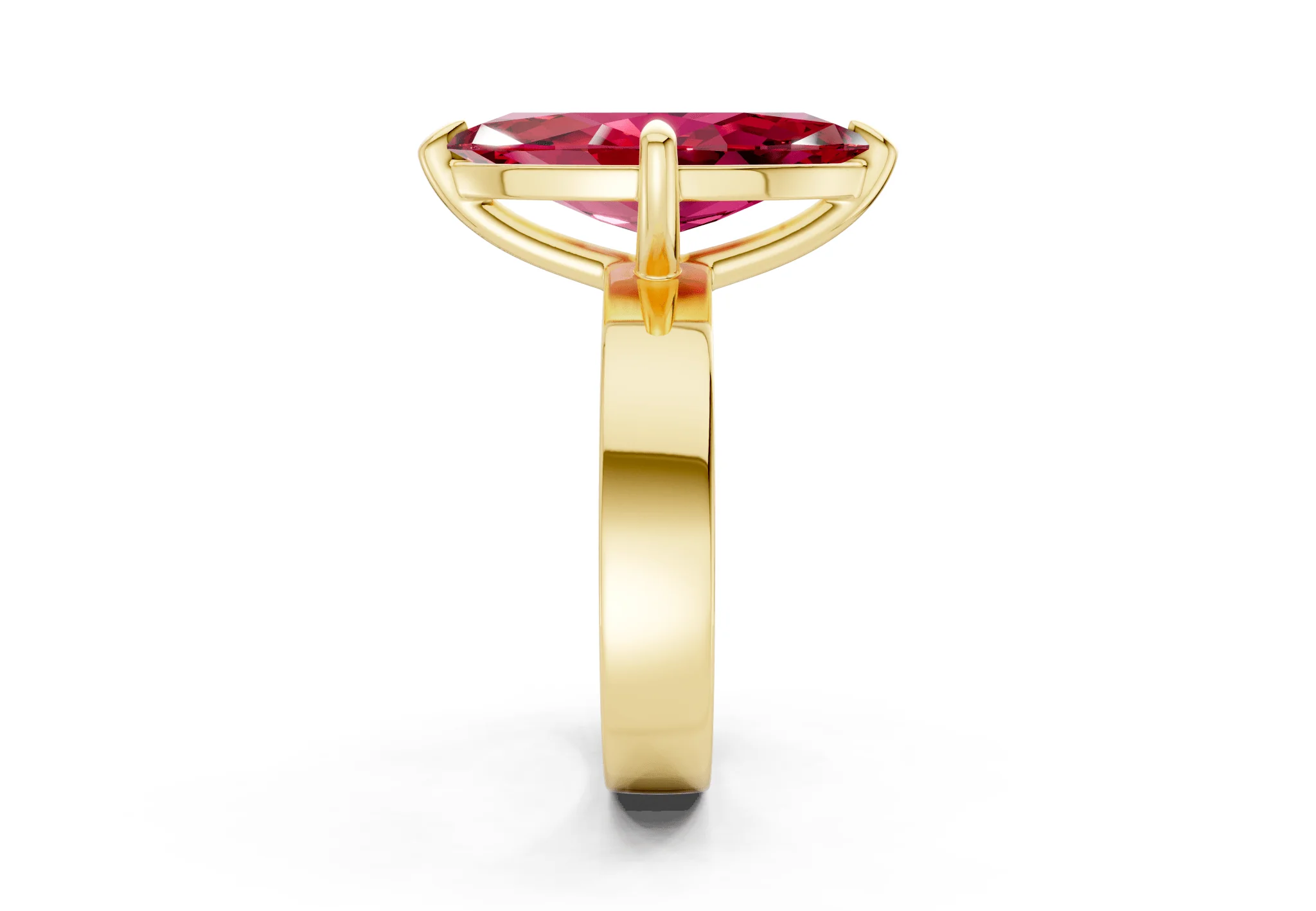 Cascade Ruby Gemstone Solitaire Marquise Cut 4mm Engagement Ring - Image 3