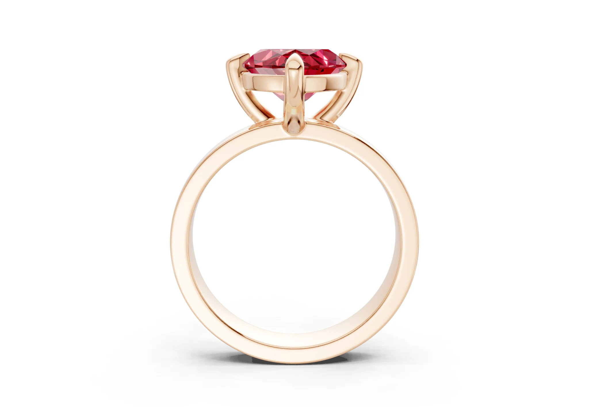 Cascade Ruby Gemstone Solitaire Marquise Cut 4mm Engagement Ring - Image 5