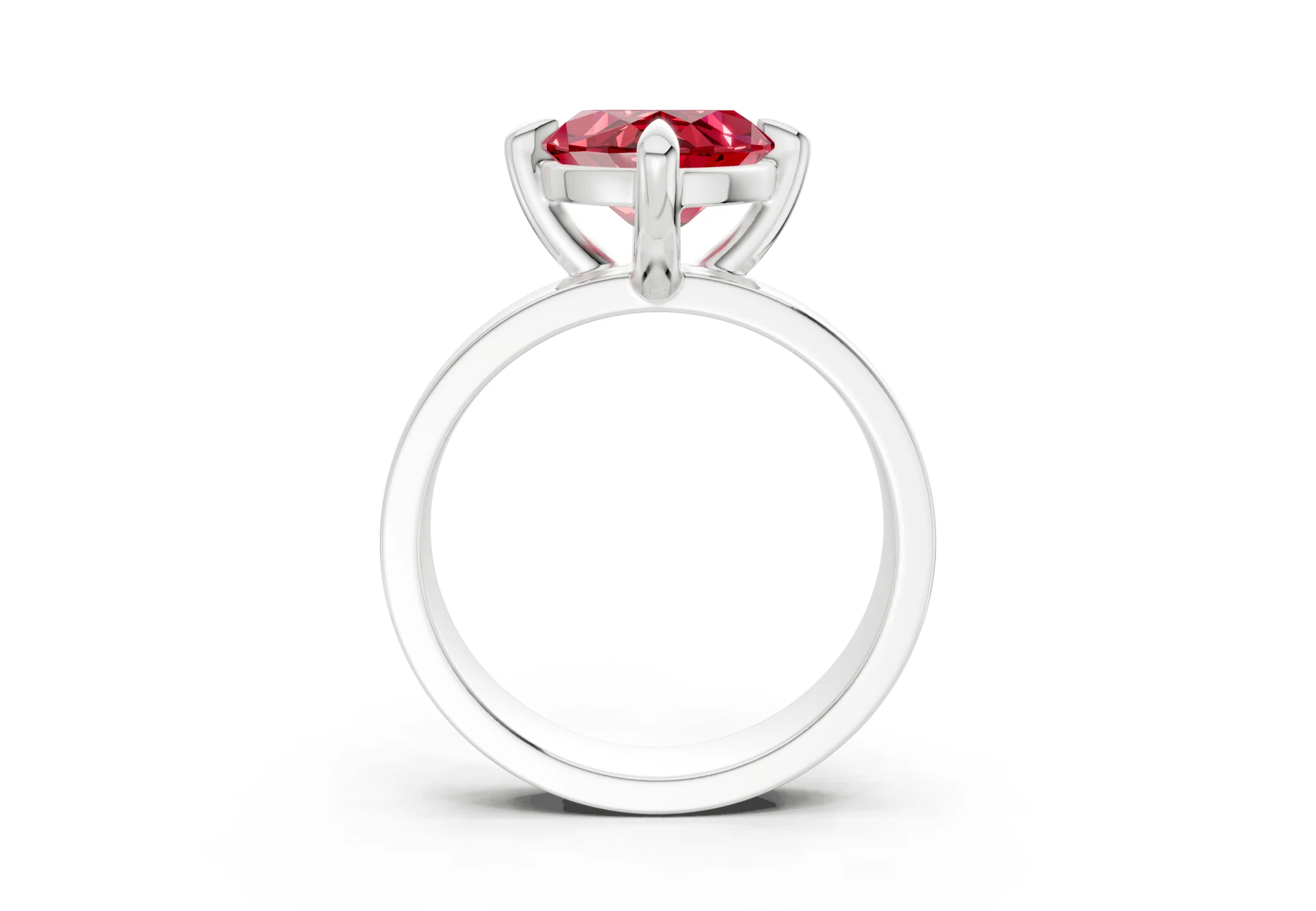 Cascade Ruby Gemstone Solitaire Marquise Cut 4mm Engagement Ring - Image 8