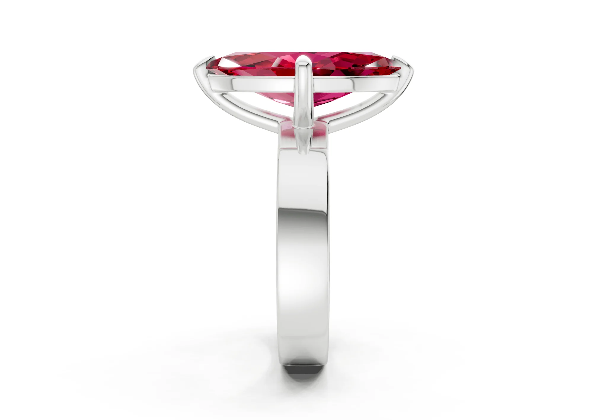 Cascade Ruby Gemstone Solitaire Marquise Cut 4mm Engagement Ring - Image 9