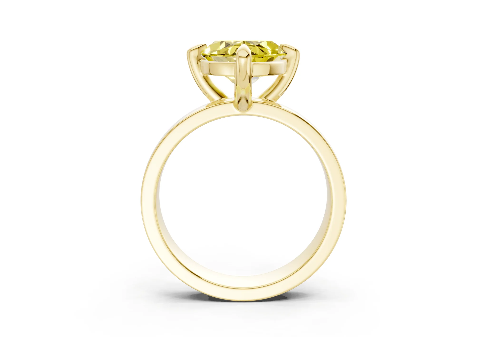 Cascade Yellow Diamond Solitaire Marquise Cut 4mm Engagement Ring - Image 2