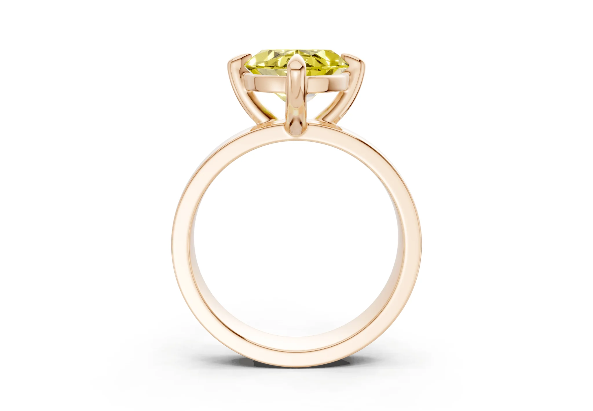 Cascade Yellow Diamond Solitaire Marquise Cut 4mm Engagement Ring - Image 5