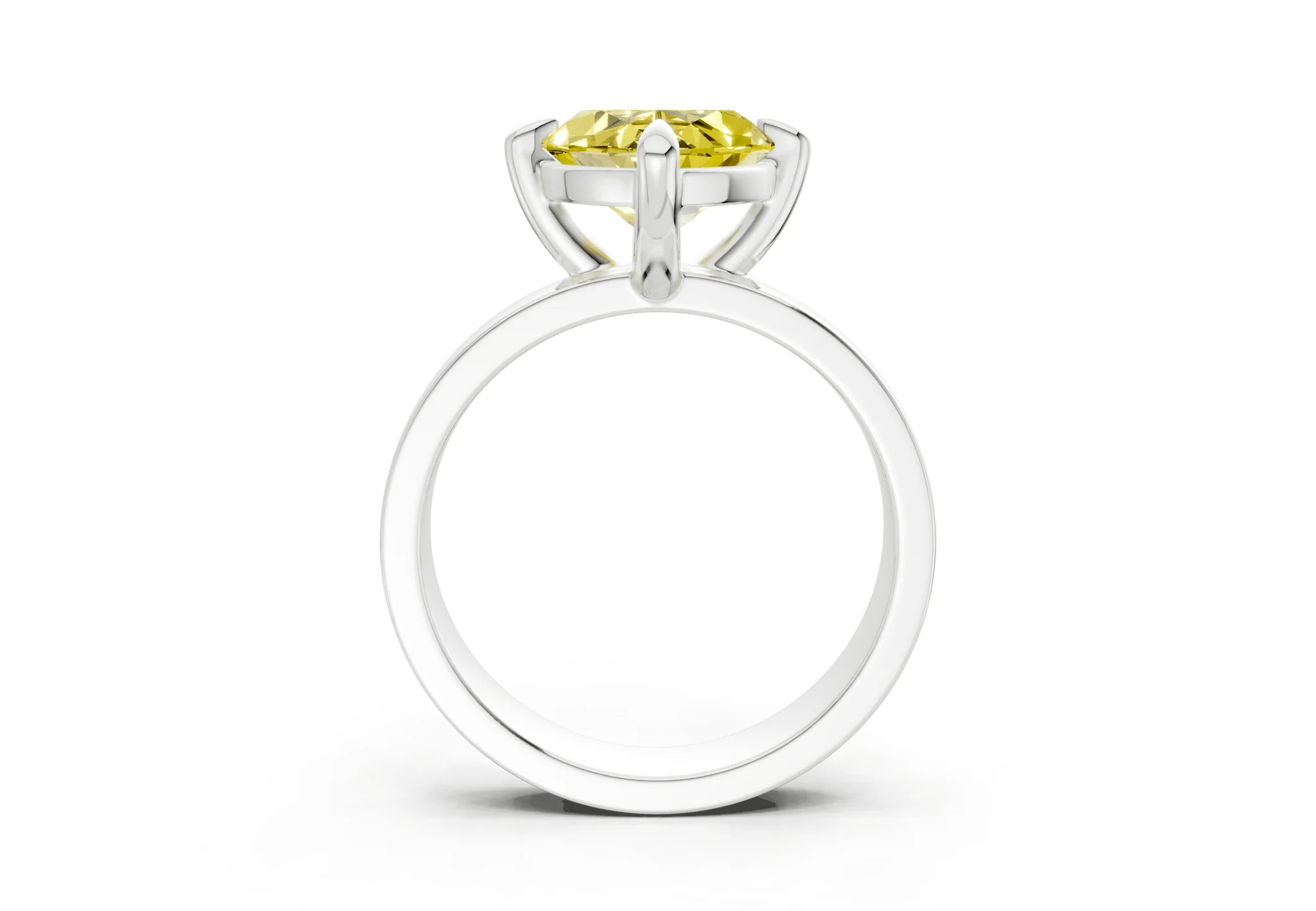 Cascade Yellow Diamond Solitaire Marquise Cut 4mm Engagement Ring - Image 8