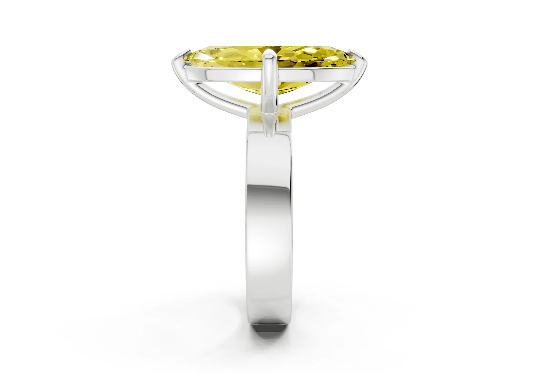 Cascade Yellow Diamond Solitaire Marquise Cut 4mm Engagement Ring - Image 9
