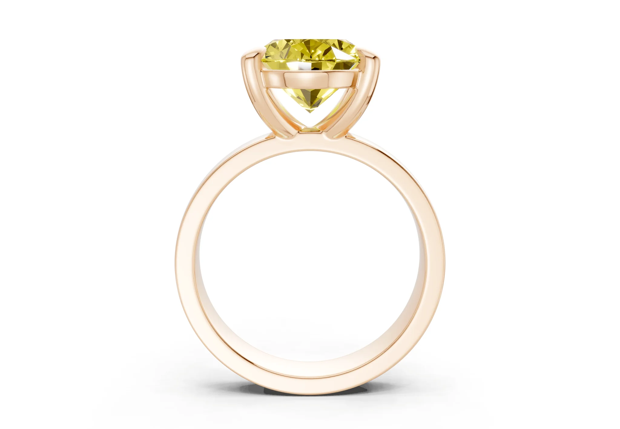 Cascade Yellow Diamond Solitaire Oval Cut 4mm Engagement Ring - Image 5