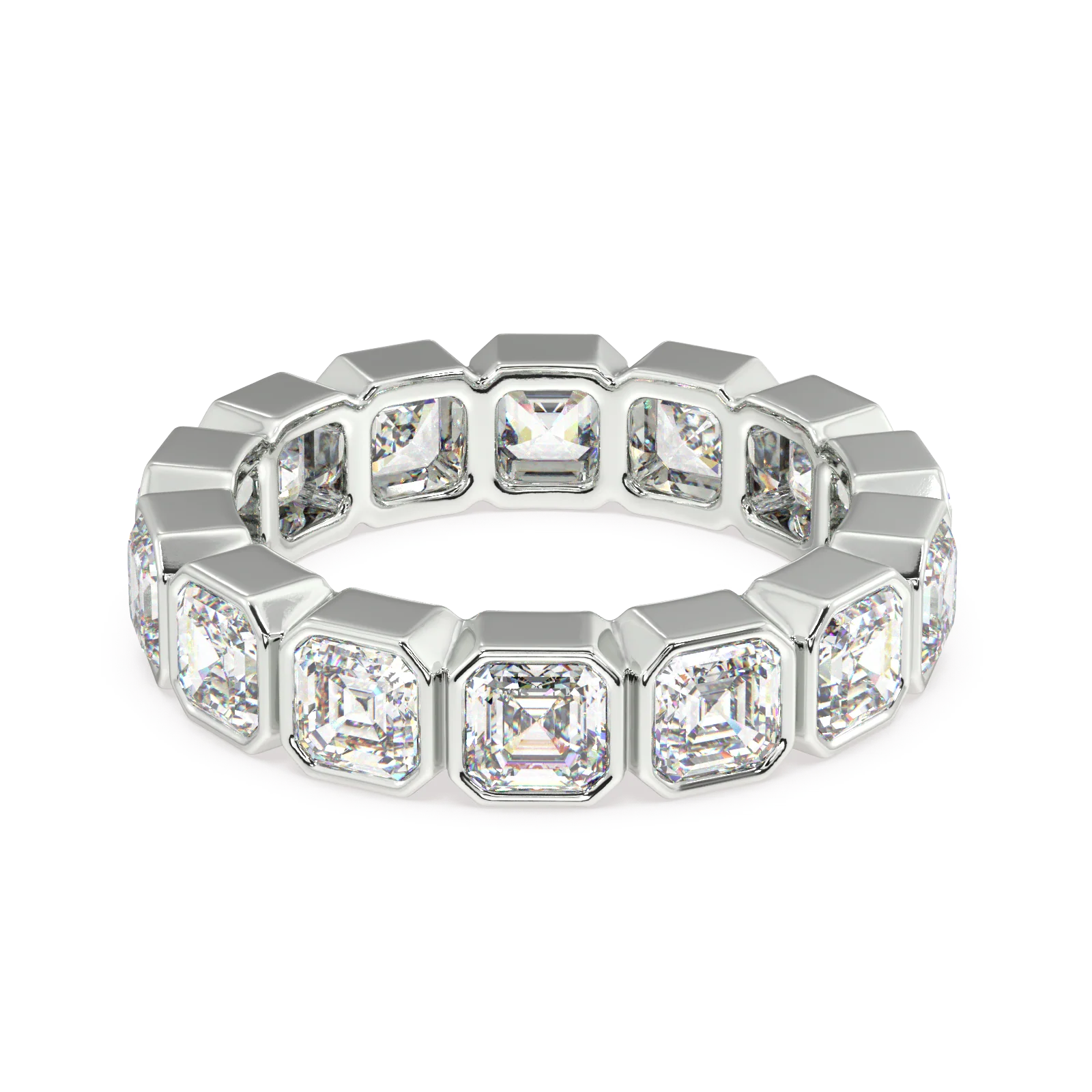 Elysees Asscher Classic Eternity Bands - 4ct - Image 10