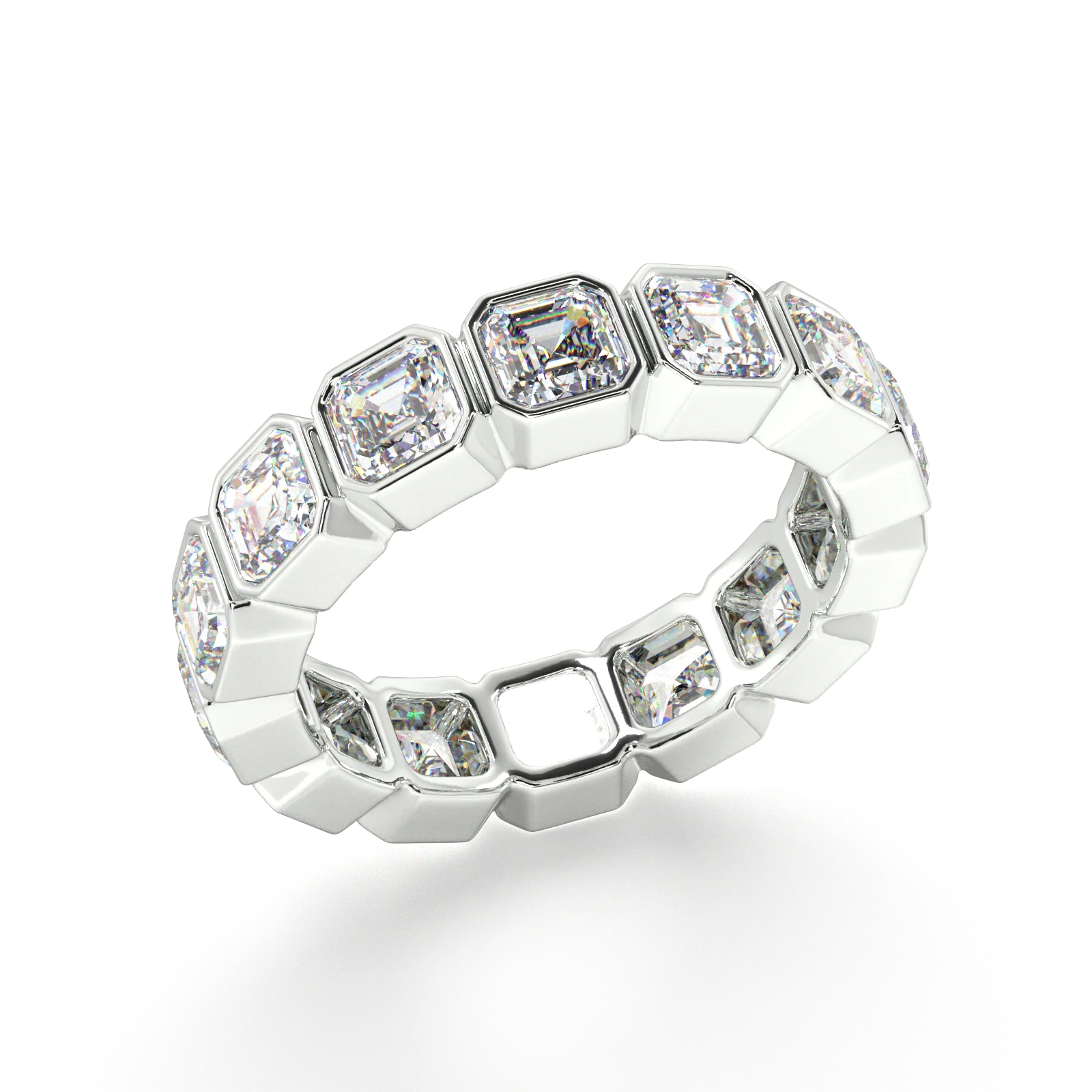 Elysees Asscher Classic Eternity Bands - 4ct - Image 11