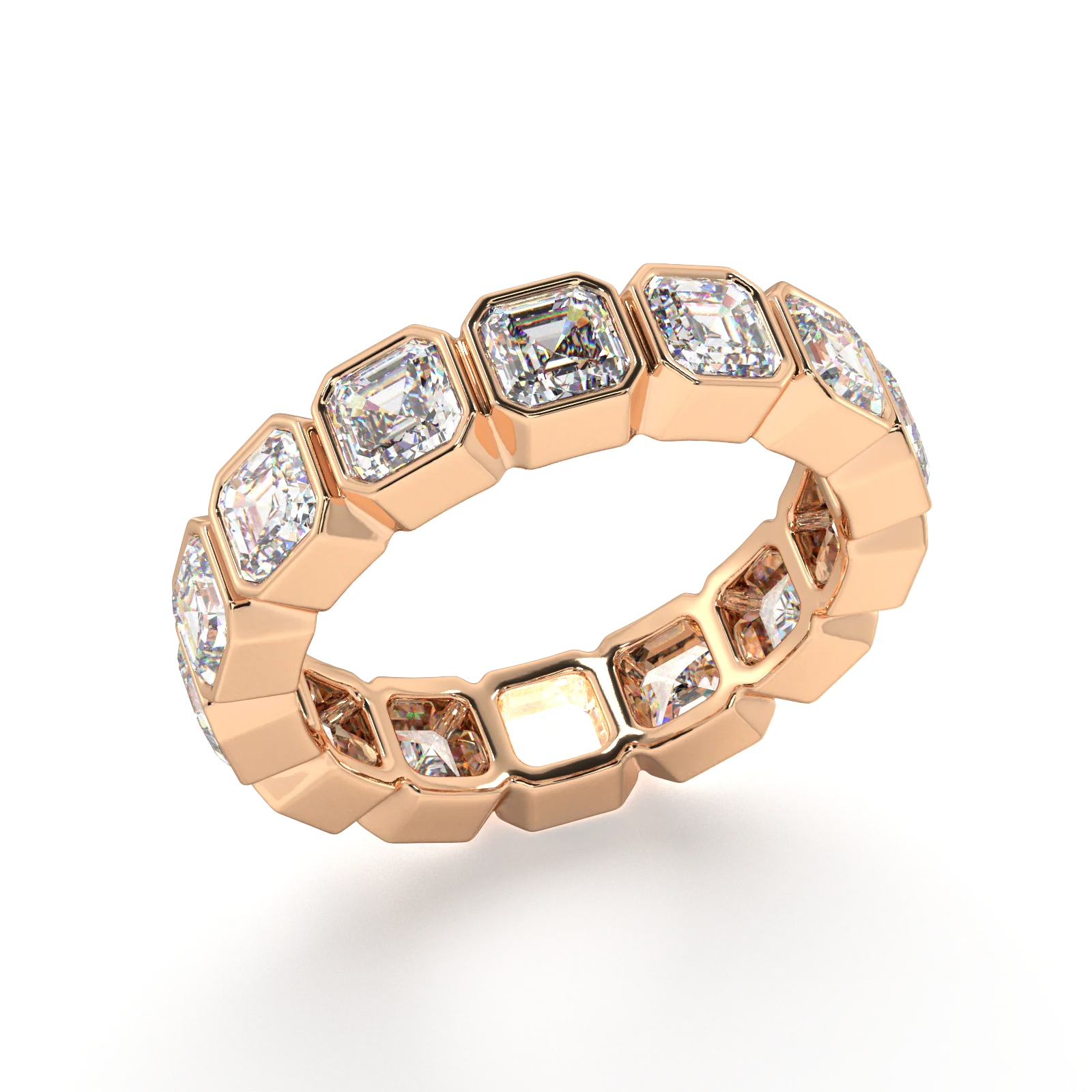 Elysees Asscher Classic Eternity Bands - 4ct - Image 7