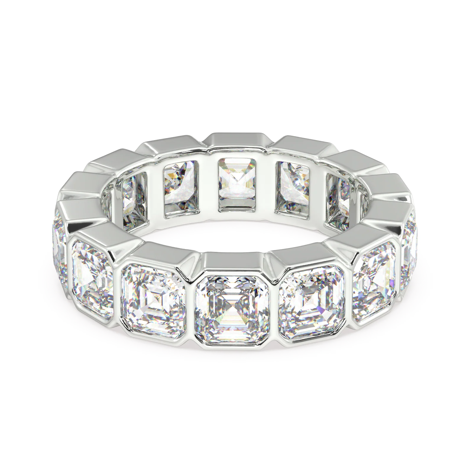 Elysees Asscher Classic Eternity Bands - 7ct - Image 16