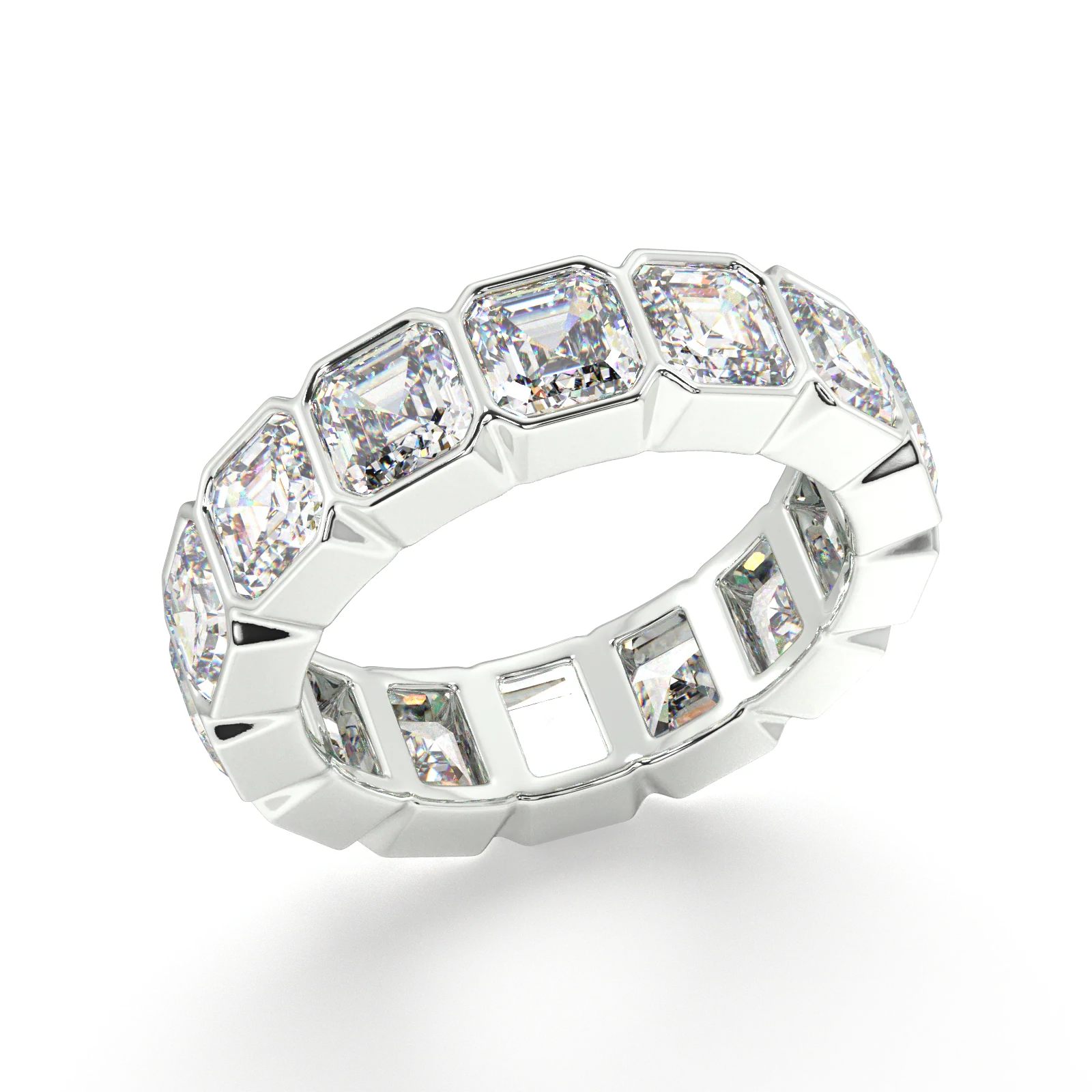 Elysees Asscher Classic Eternity Bands - 7ct - Image 17
